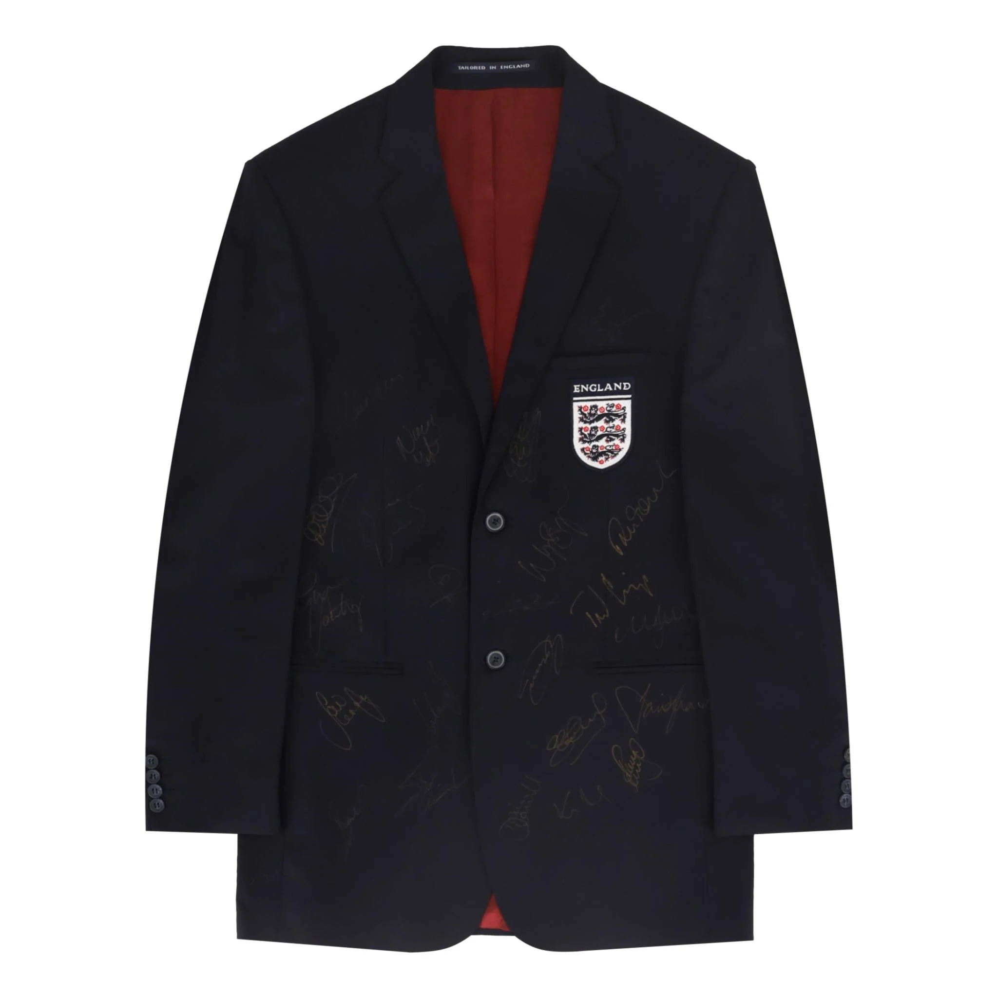 2002 World Cup England Squad Official Tour Suit - Hand Signed By All Players - Image 3