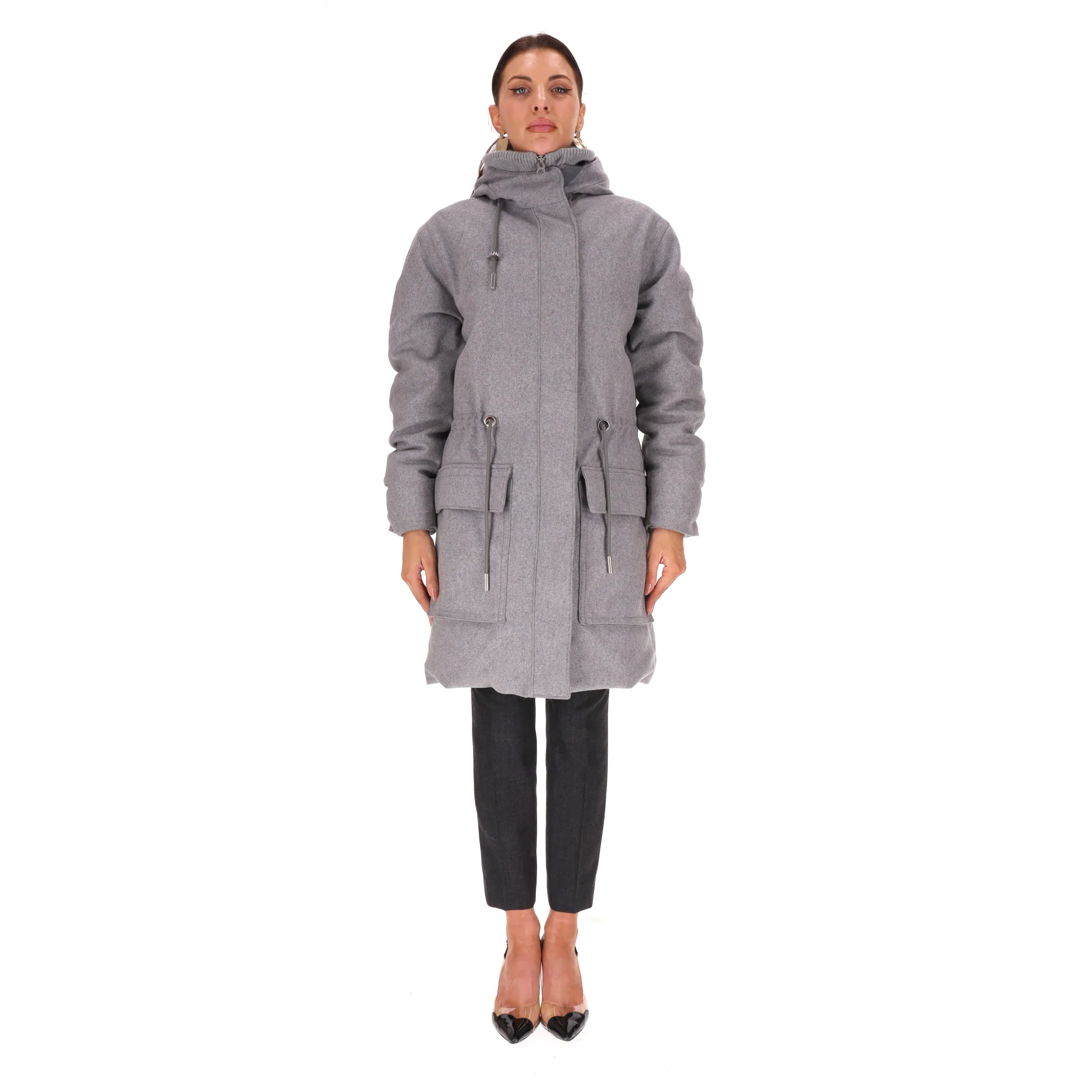 Acne Studios 'Alston' Oversized Wool & Cashmere Blend Down Parka Coat. Size 32FR - Image 2
