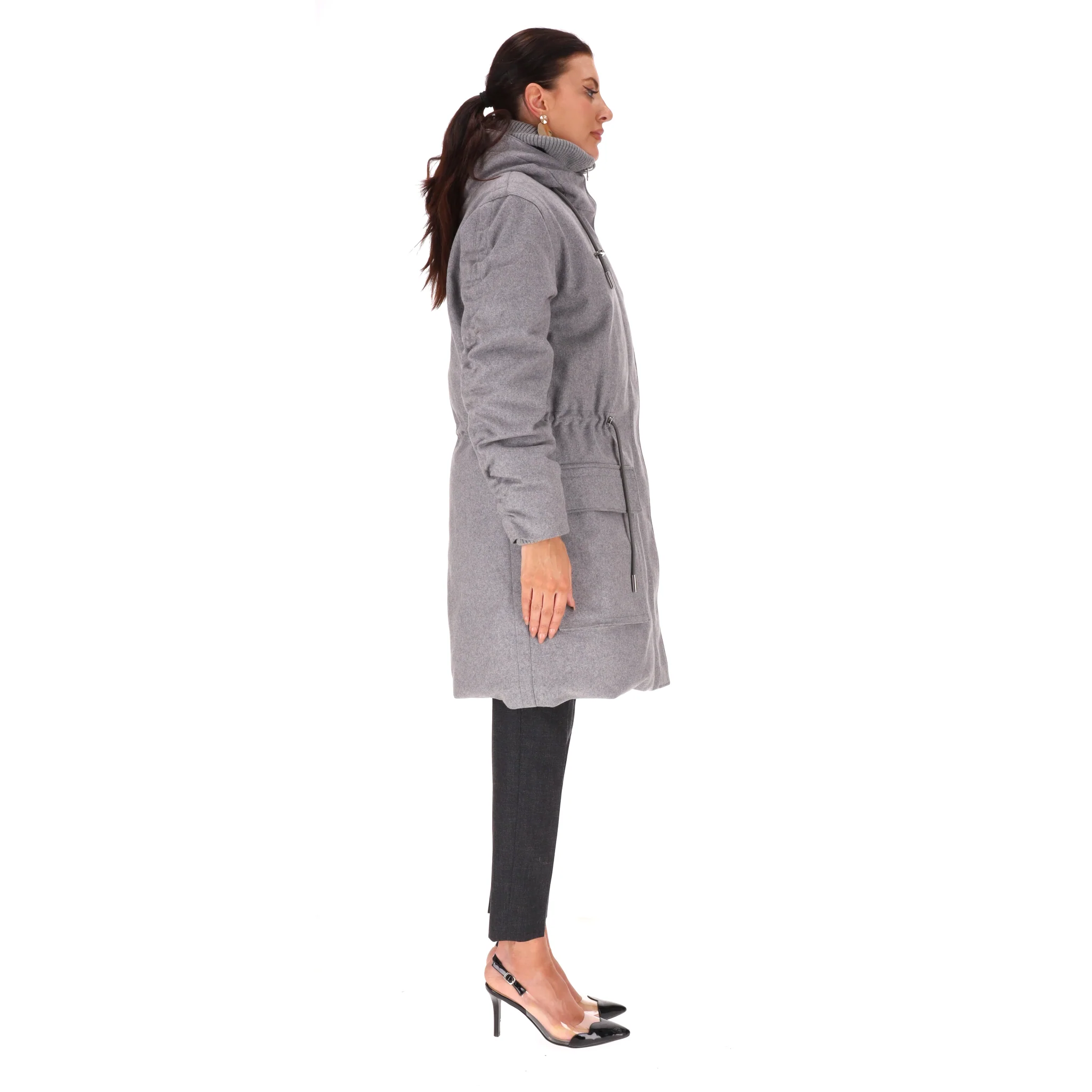 Acne Studios 'Alston' Oversized Wool & Cashmere Blend Down Parka Coat. Size 32FR - Image 3