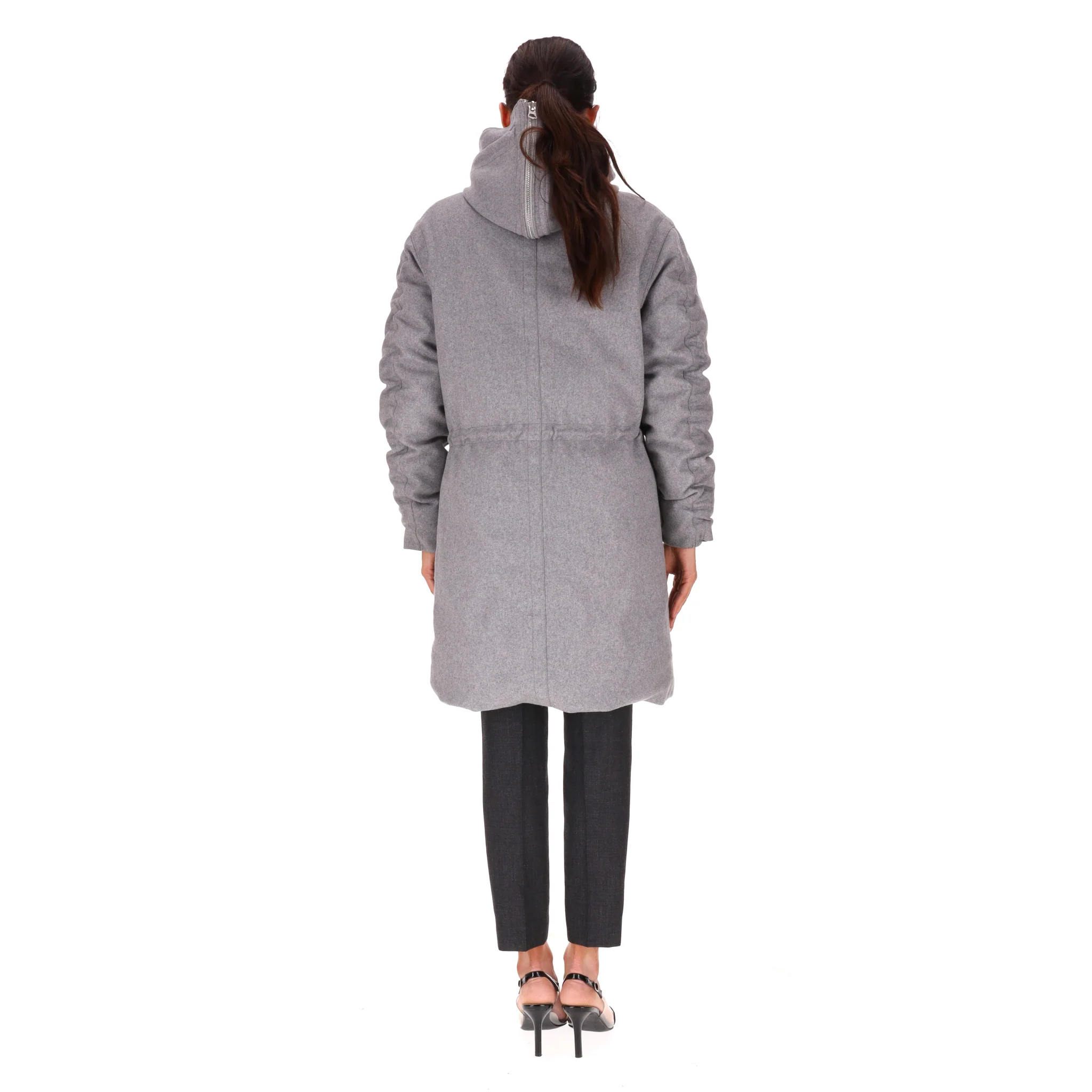 Acne Studios 'Alston' Oversized Wool & Cashmere Blend Down Parka Coat. Size 32FR - Image 4