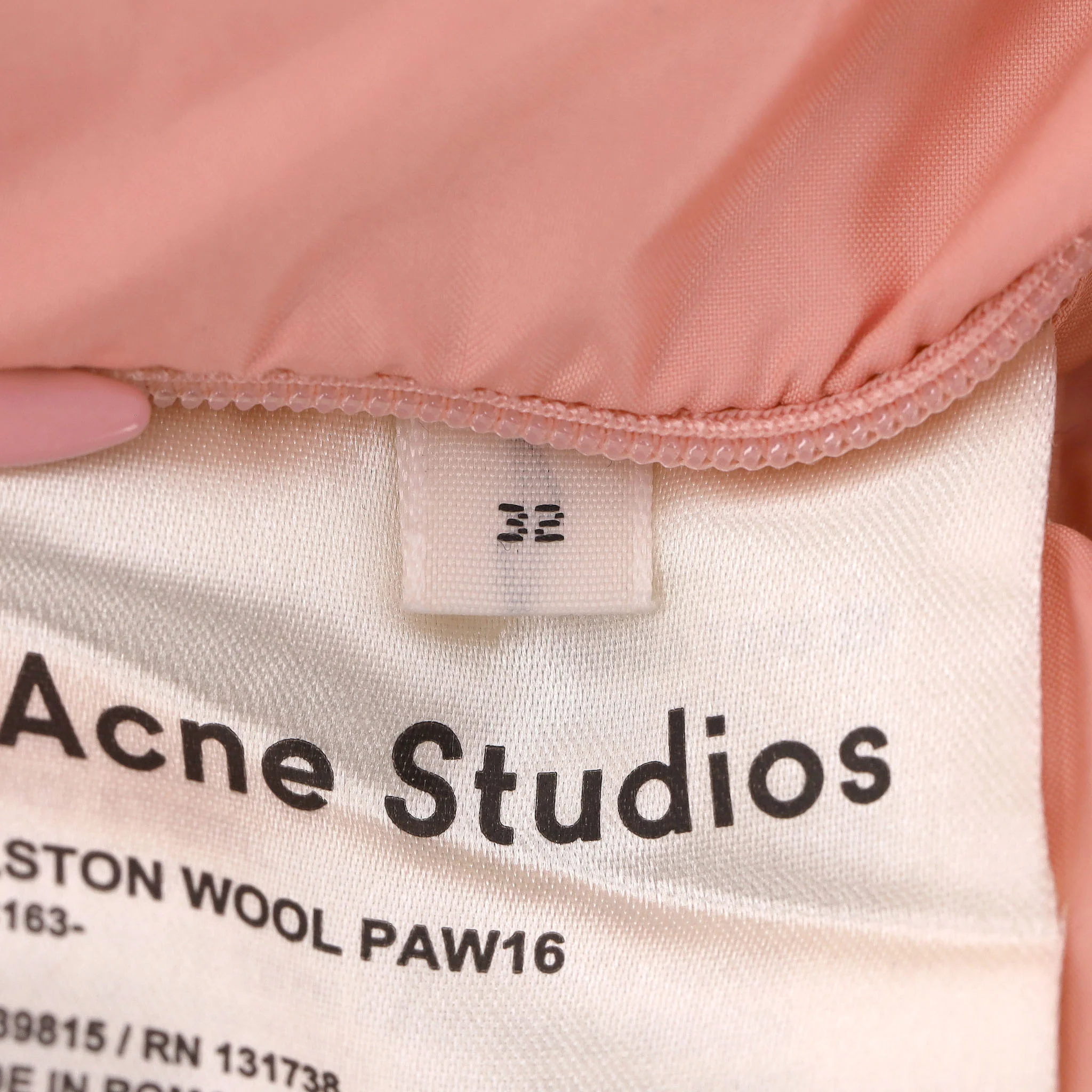 Acne Studios 'Alston' Oversized Wool & Cashmere Blend Down Parka Coat. Size 32FR - Image 9