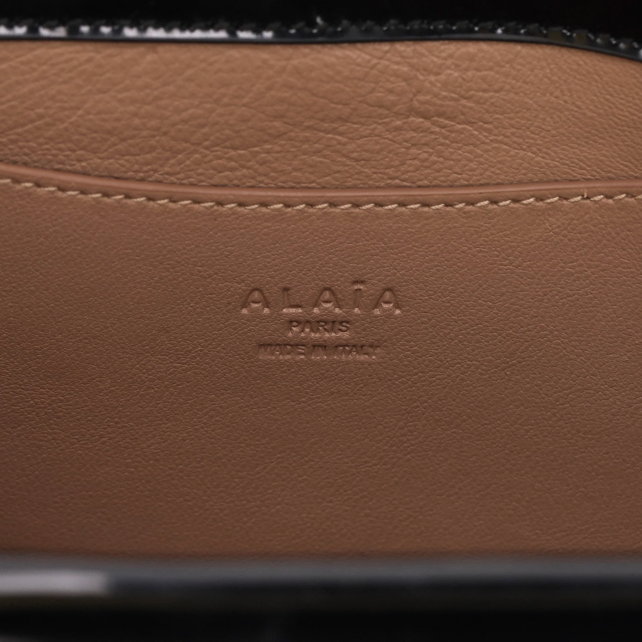Alaia Studded Leather Clutch Bag With Wristlet Strap - Image 7
