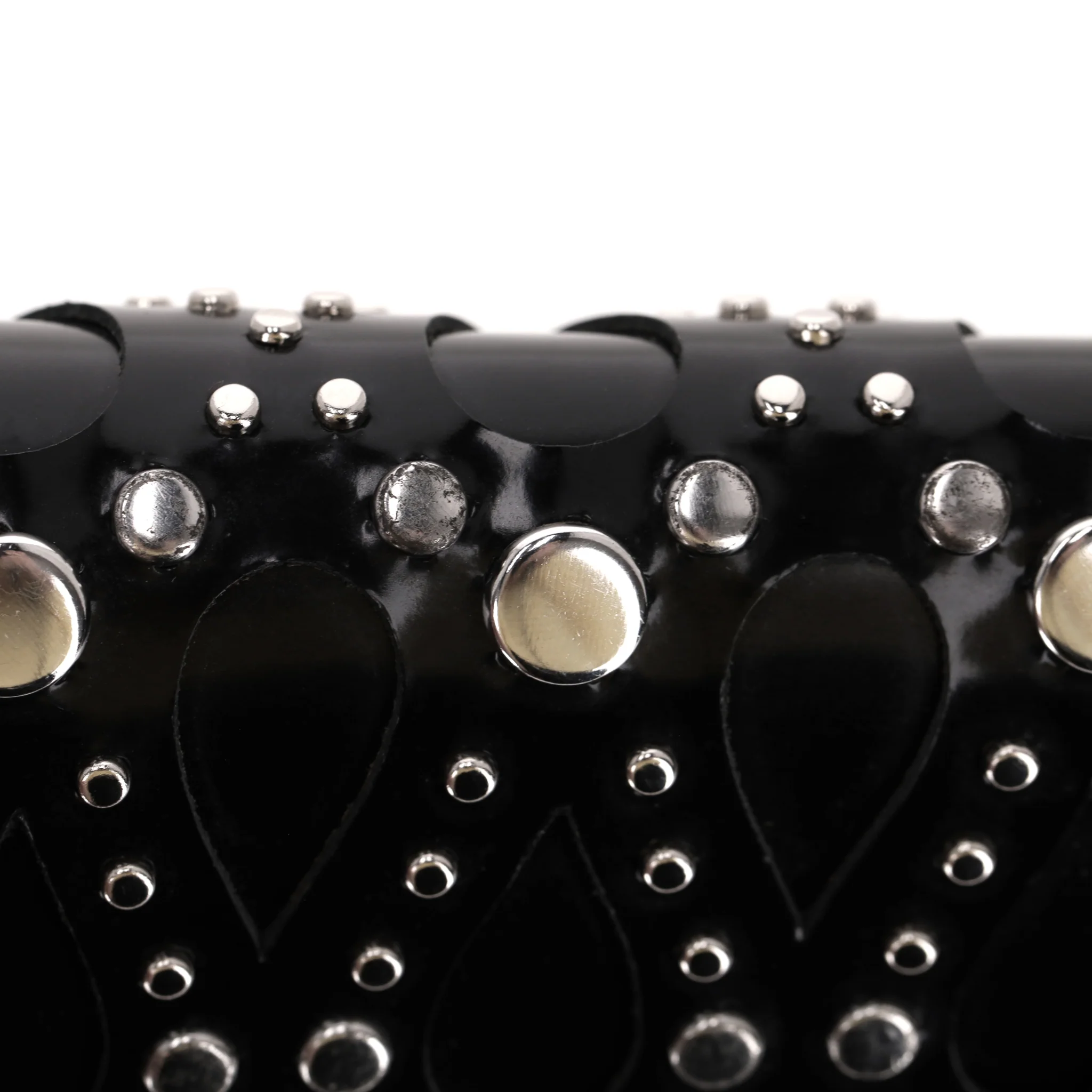 Alaia Studded Leather Clutch Bag With Wristlet Strap - Image 9