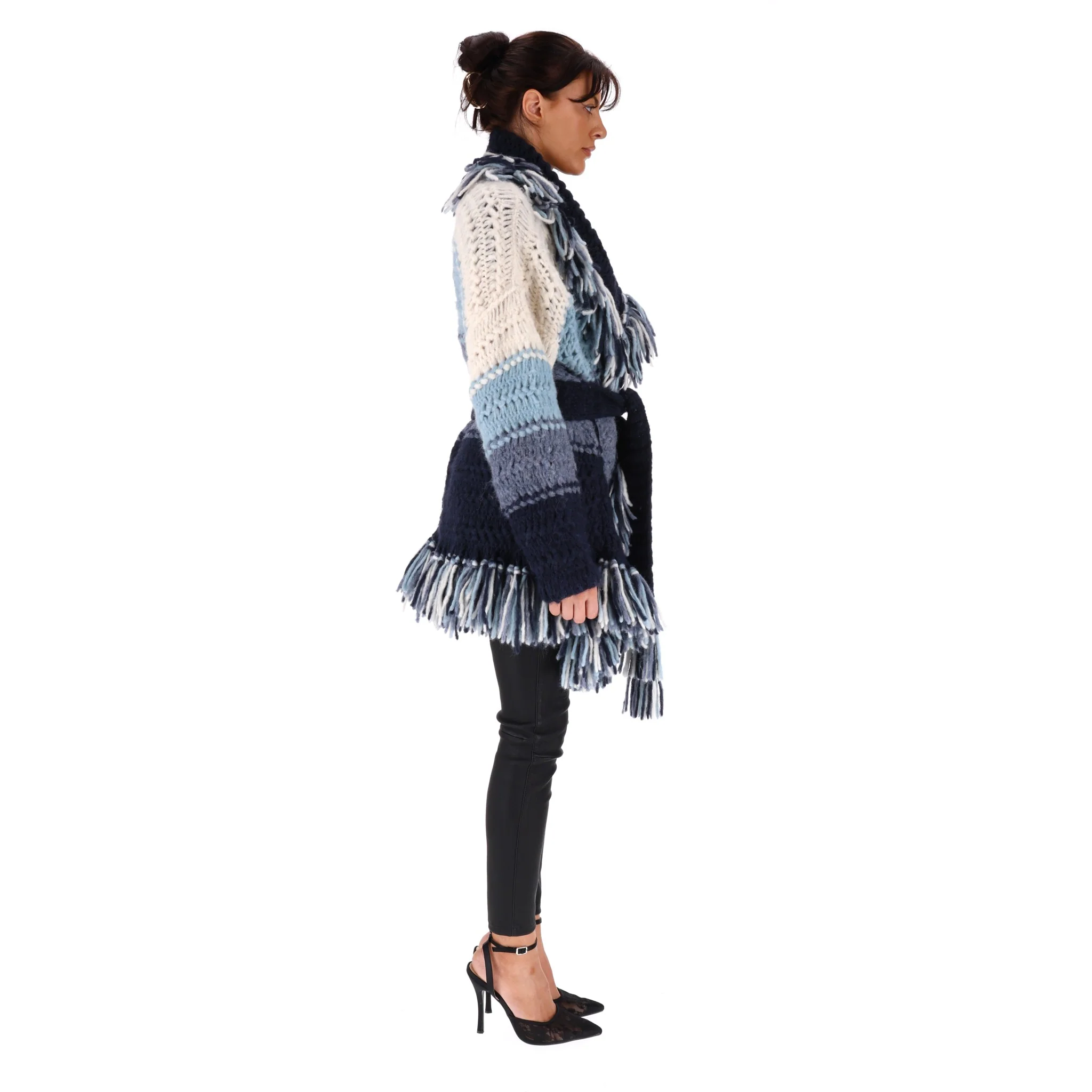 Alanui Alpaca Fringed Knitted Cardi/Coat. Size XS - Image 3