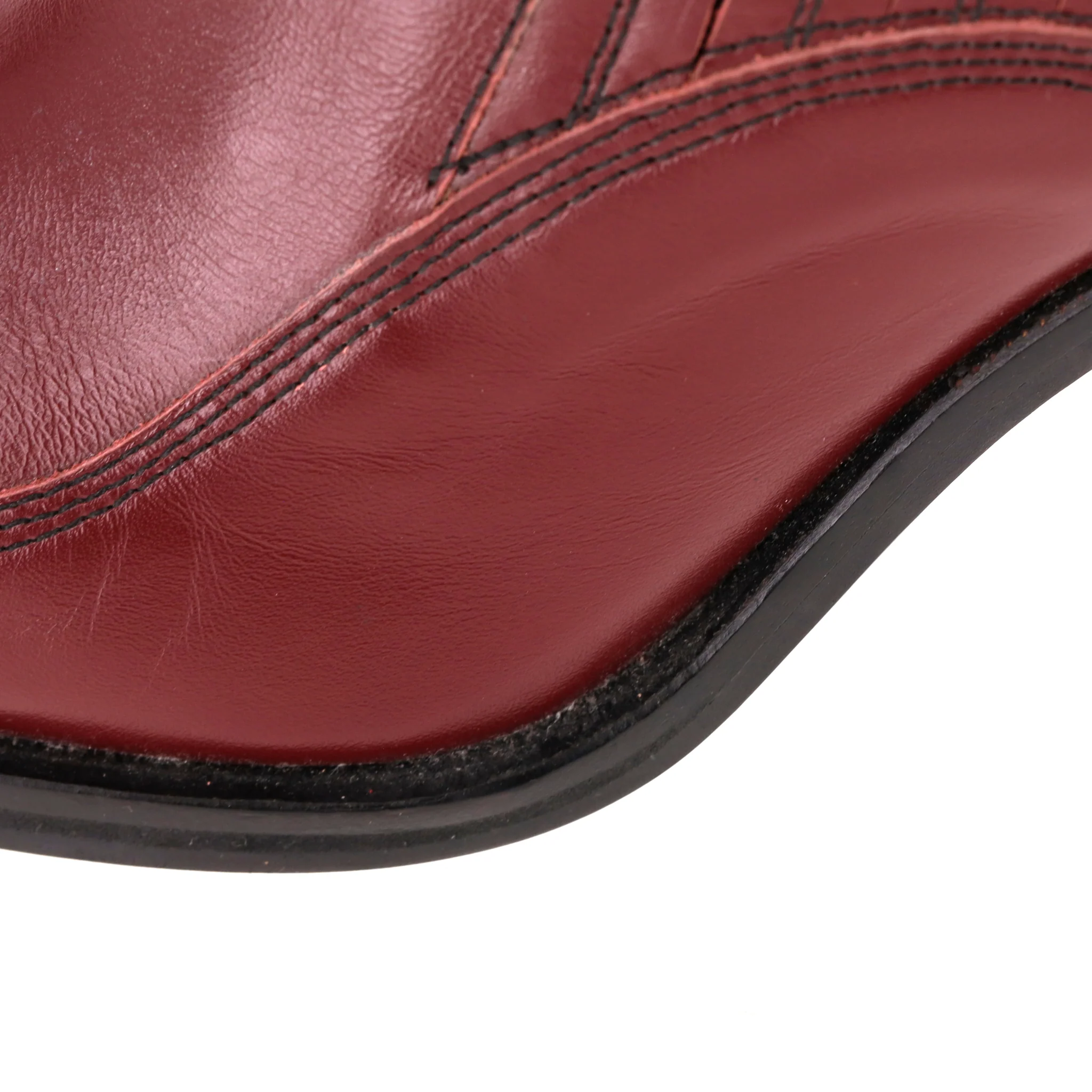 Alexander McQueen Block Heel Leather Chelsea Boots. Size 38 - Image 11