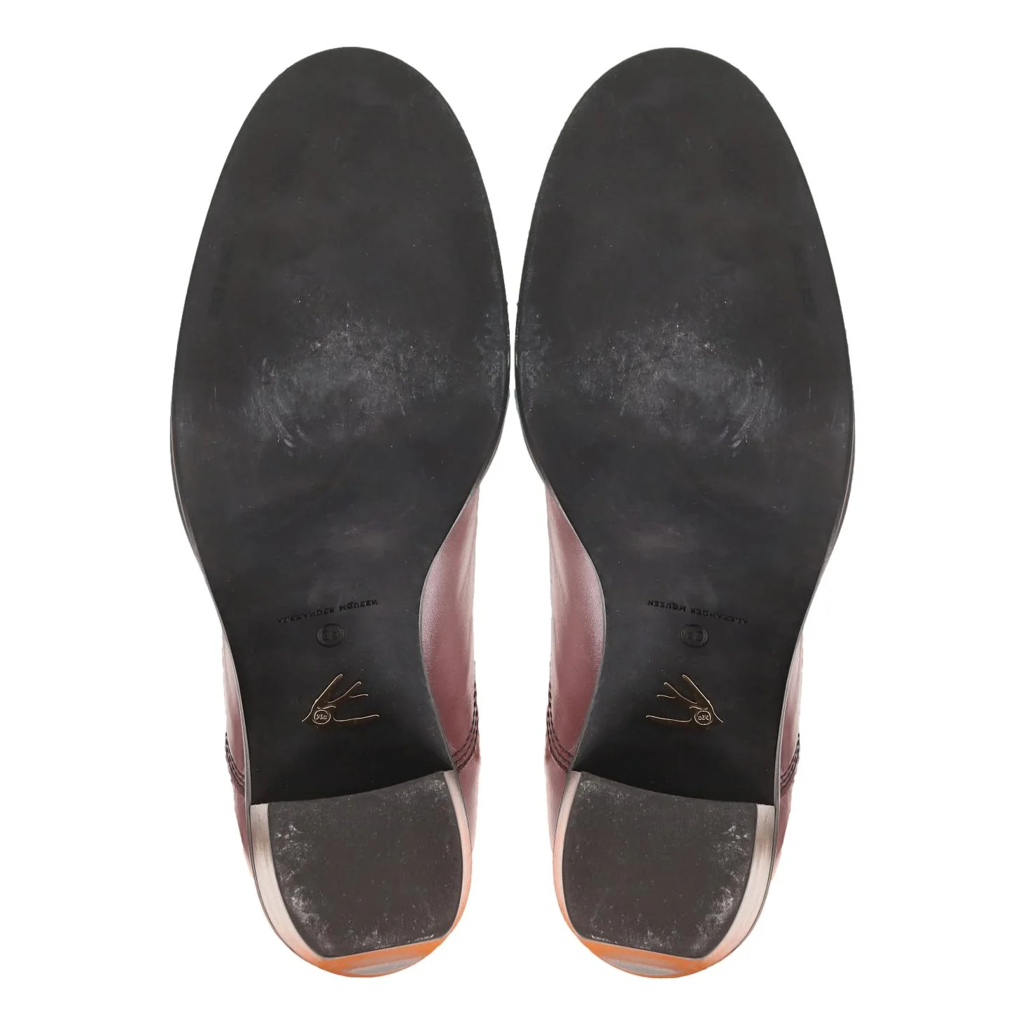 Alexander McQueen Block Heel Leather Chelsea Boots. Size 38 - Image 5