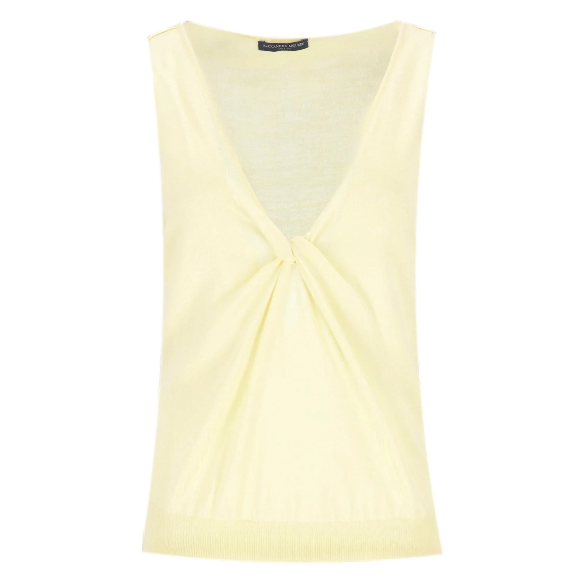 Alexander McQueen Cashmere, Wool & Silk Blend Knot Detail Top. Size M