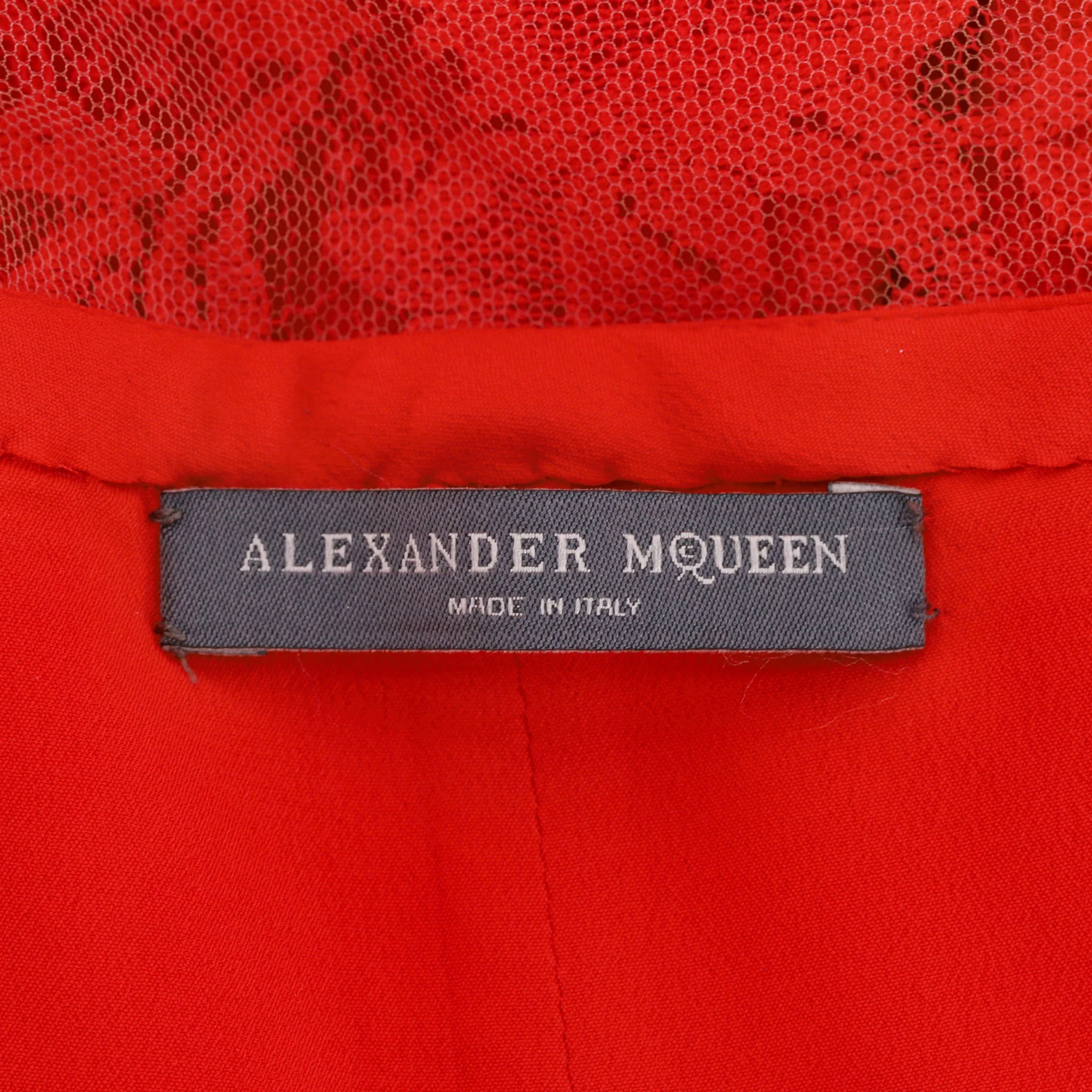 Alexander McQueen Lace Detail Evening Dress. Size XXS - Image 9