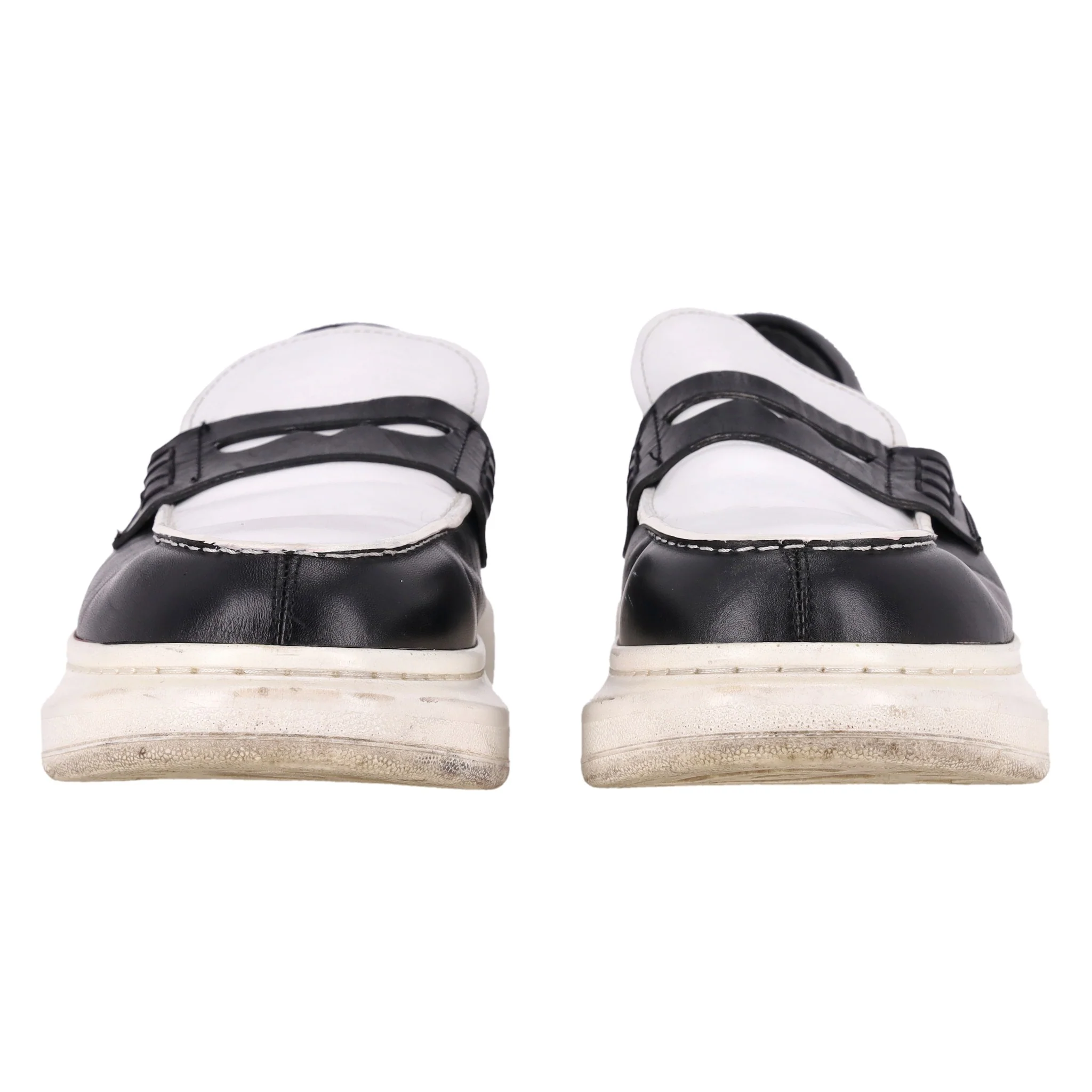 Alexander McQueen Leather Platform Loafers. Size 39 - Image 3