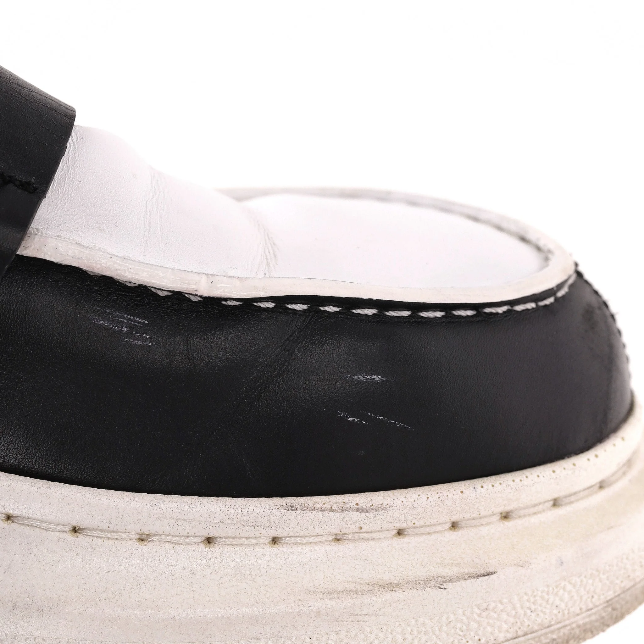 Alexander McQueen Leather Platform Loafers. Size 39 - Image 8