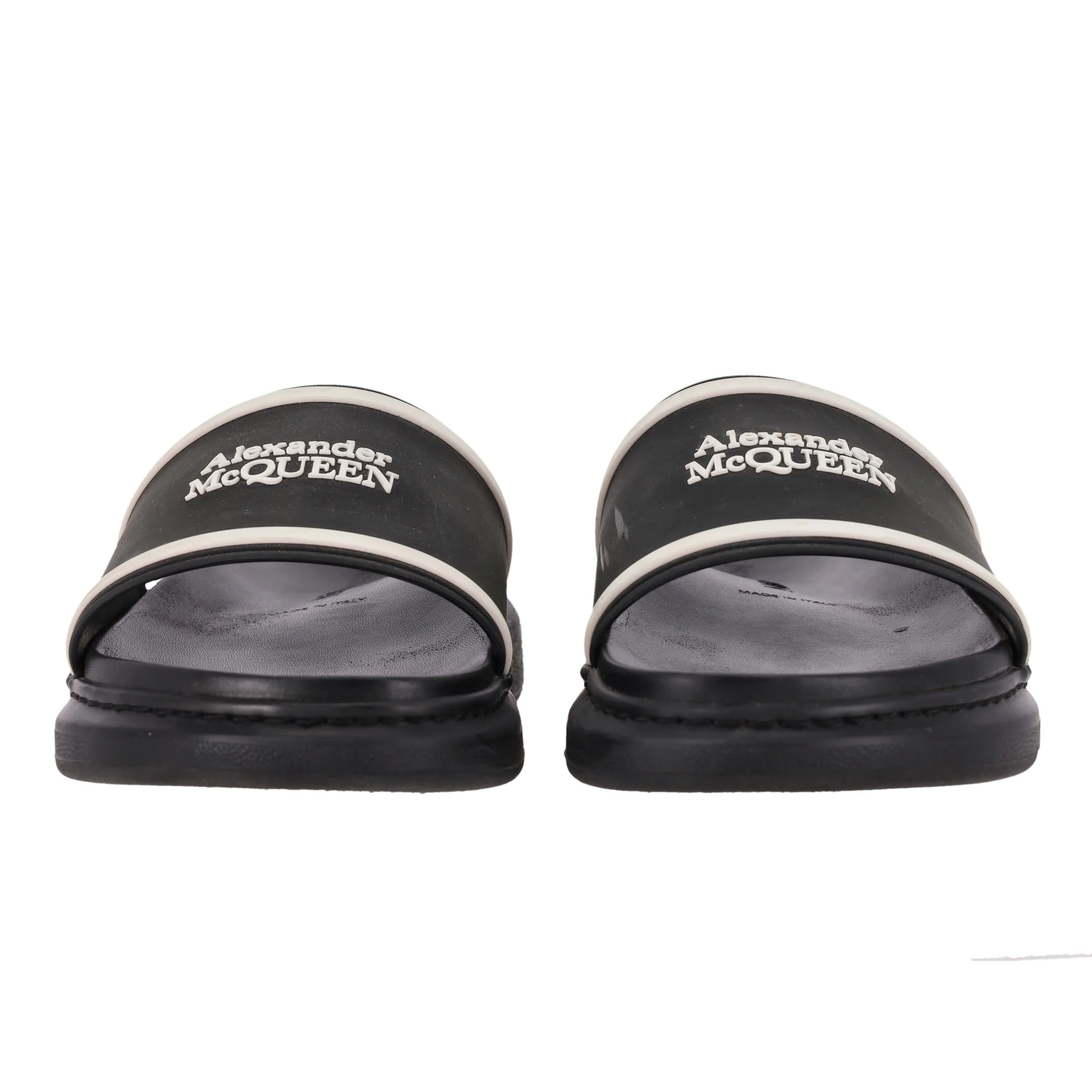 Alexander McQueen Logo Rubber Sliders. Size 42 - Image 3