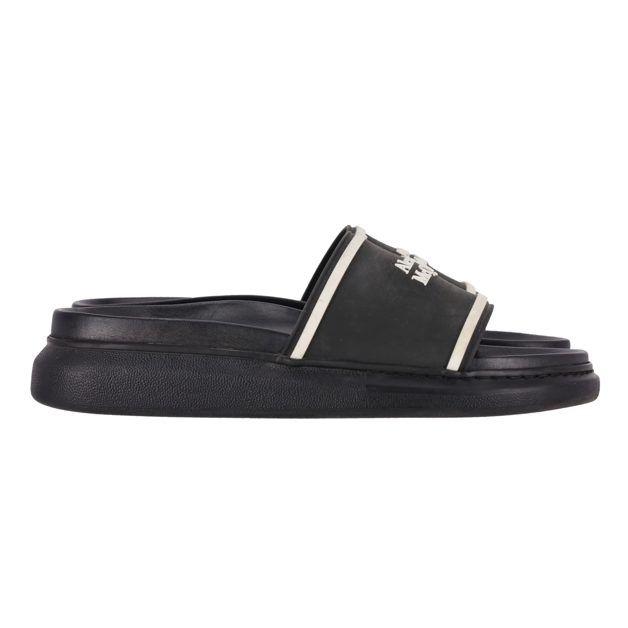 Alexander McQueen Logo Rubber Sliders. Size 42 - Image 4