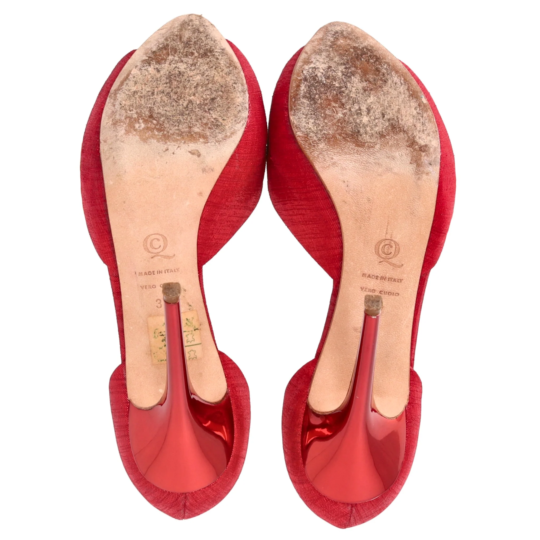 Alexander McQueen Metallic Fabric Flower Embellished Pumps. Size 37 - Image 6