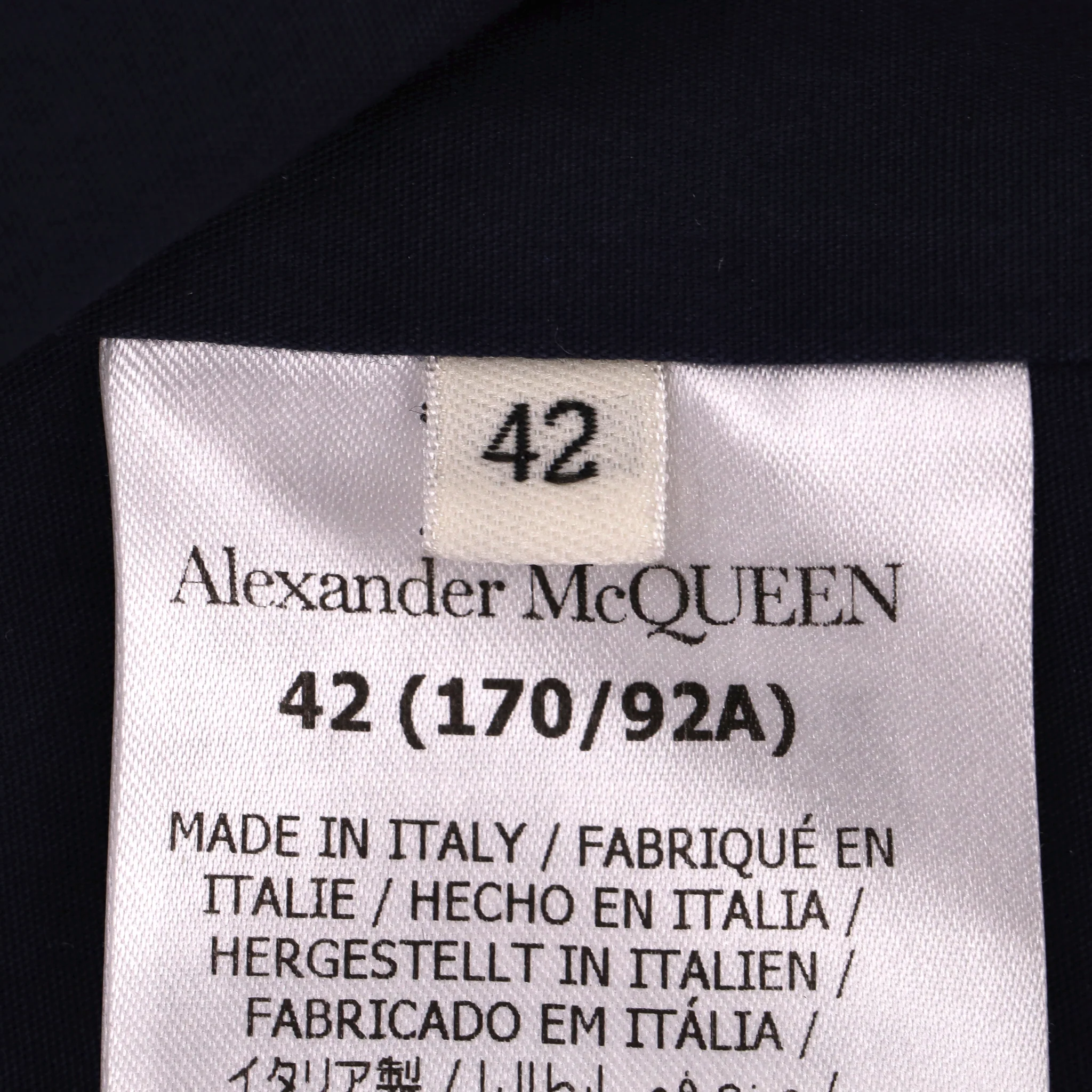 Alexander McQueen Contrast-Stitch Cotton Blazer.Size 42IT - Image 8