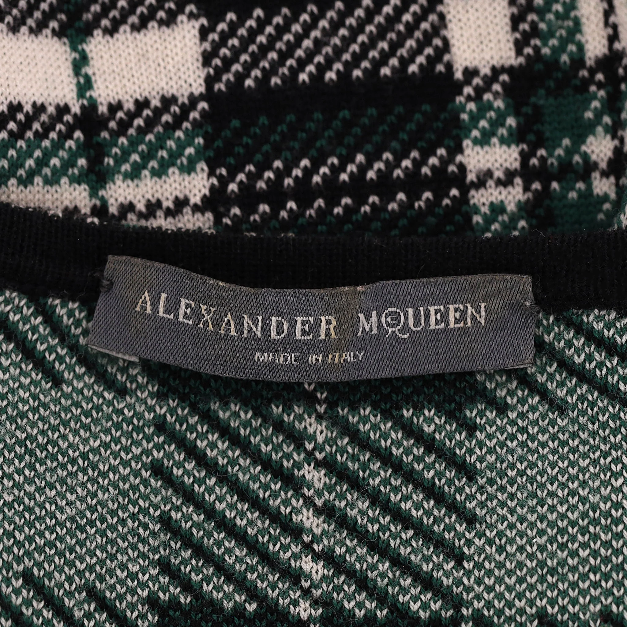 Alexander McQueen Plaid Check Fitted Wool Dress. Size M - Image 5