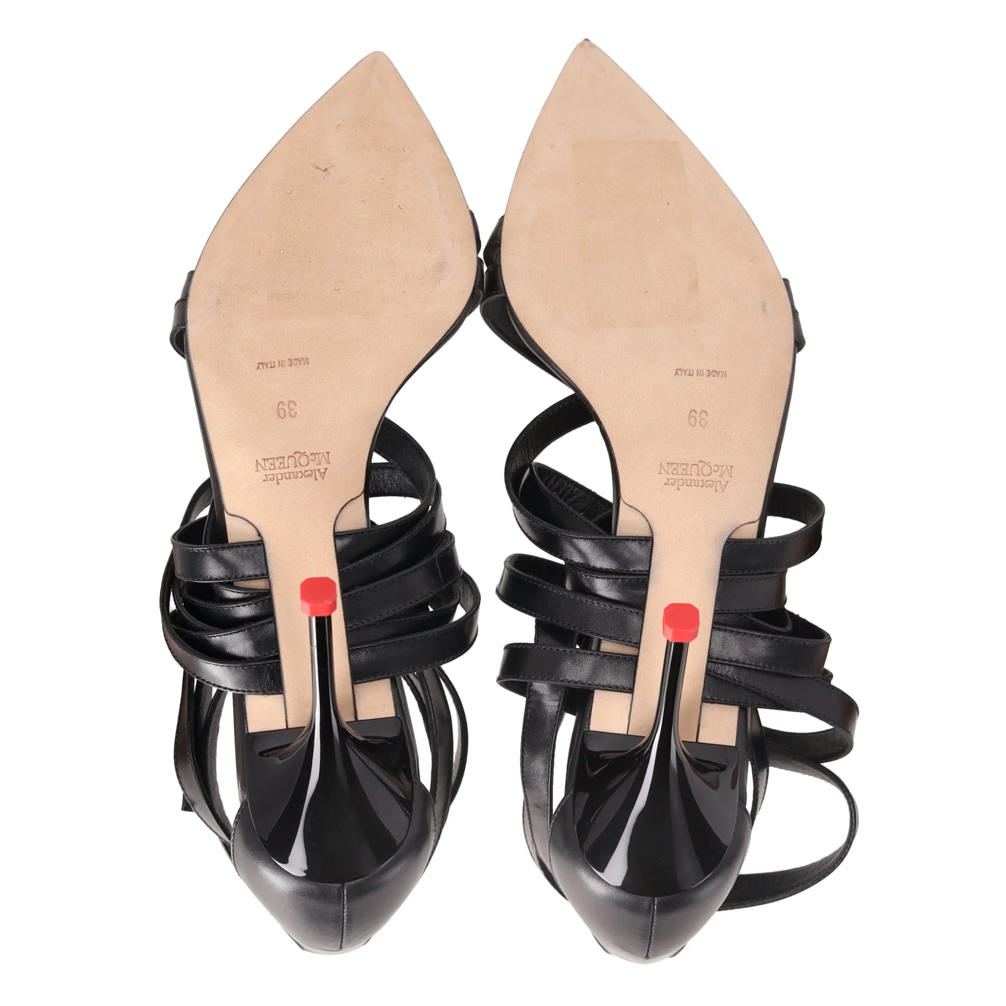 Alexander McQueen Strappy Leather Sandals. Size 39 - Image 5