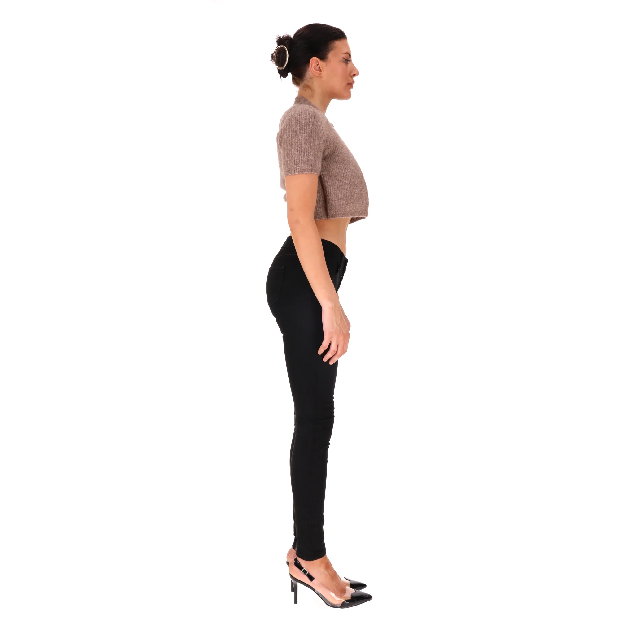Alexander Wang Alpaca Blend Cropped Twin-Set Cardigan. Size M - Image 3