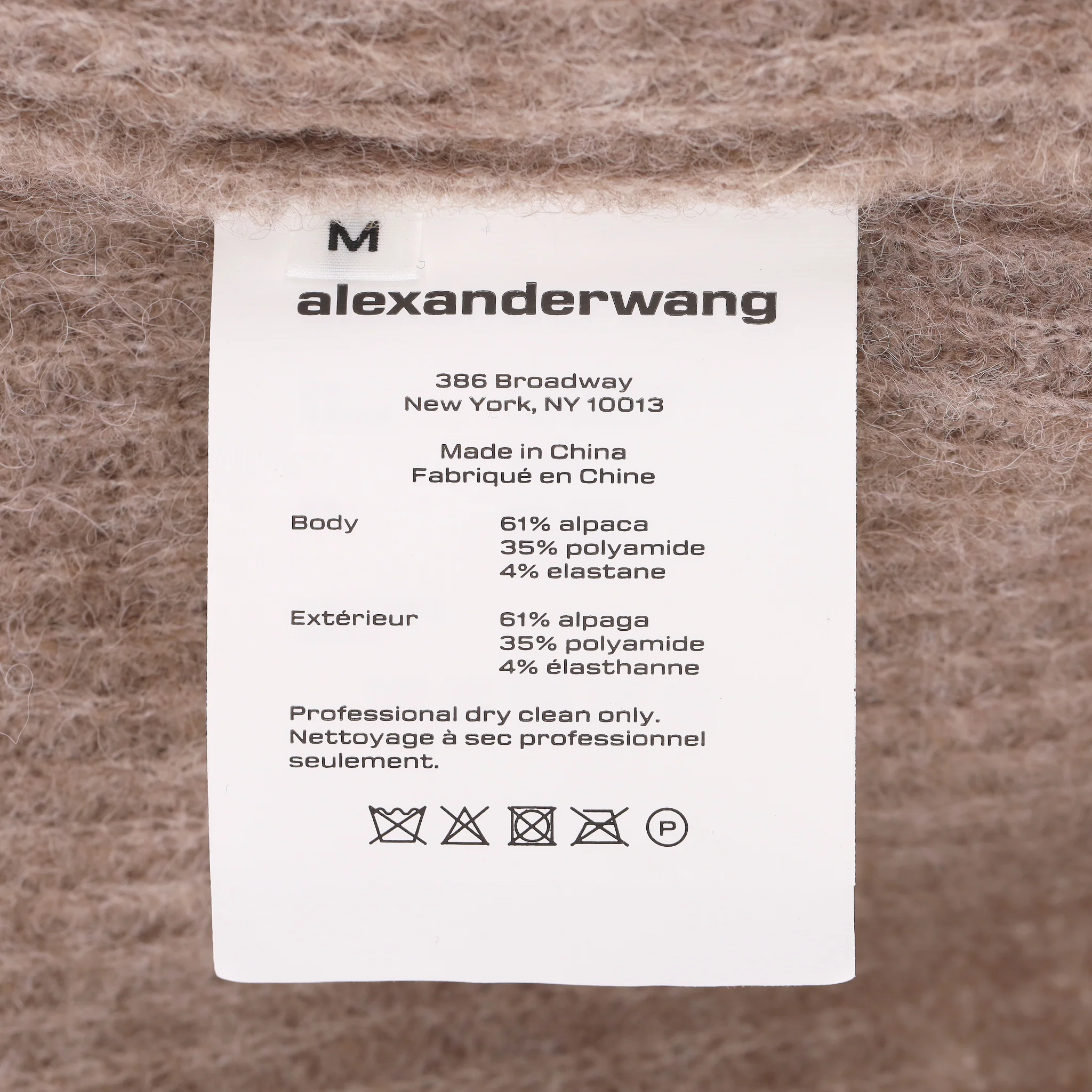 Alexander Wang Alpaca Blend Cropped Twin-Set Cardigan. Size M - Image 7