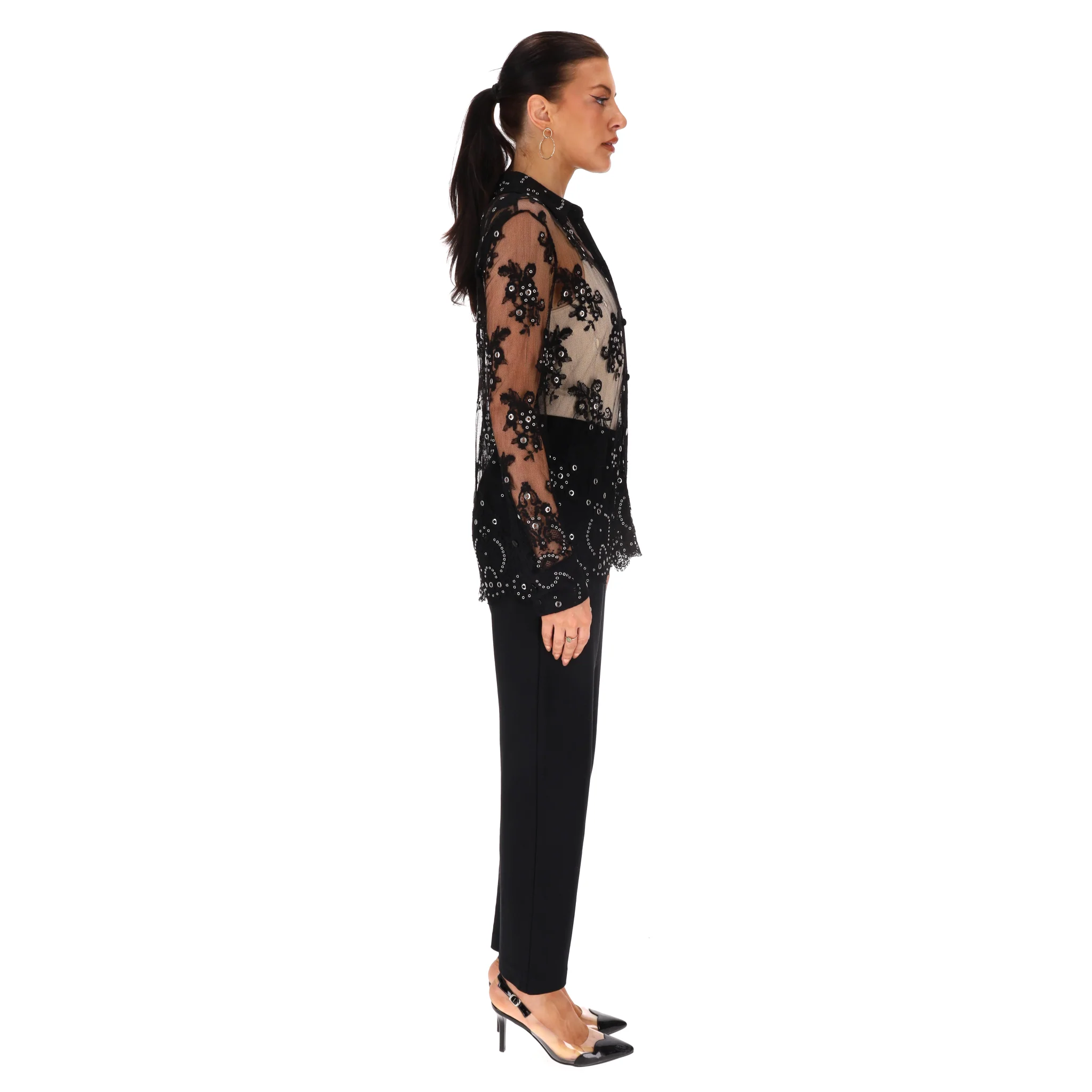 Alexander Wang Lace & Grommet  Blouse.Size 2 - Image 3