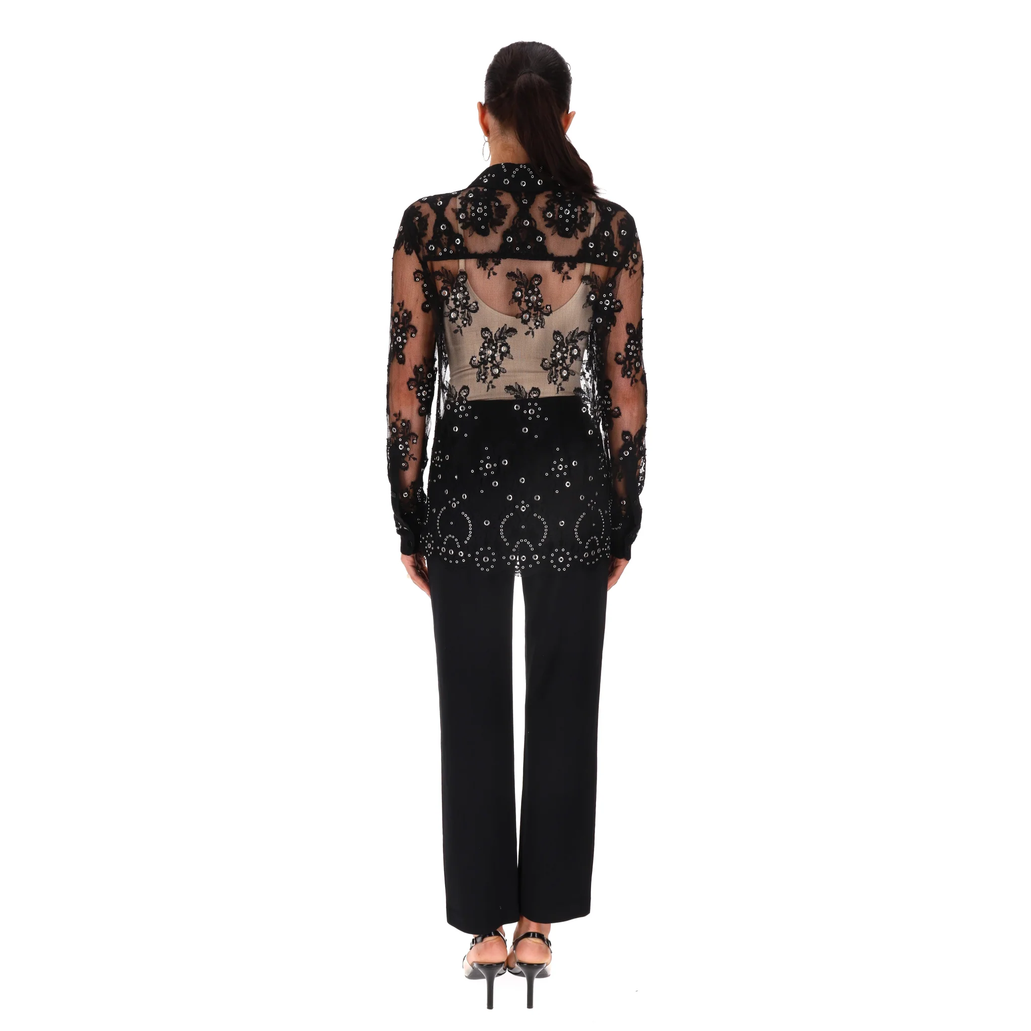 Alexander Wang Lace & Grommet  Blouse.Size 2 - Image 4