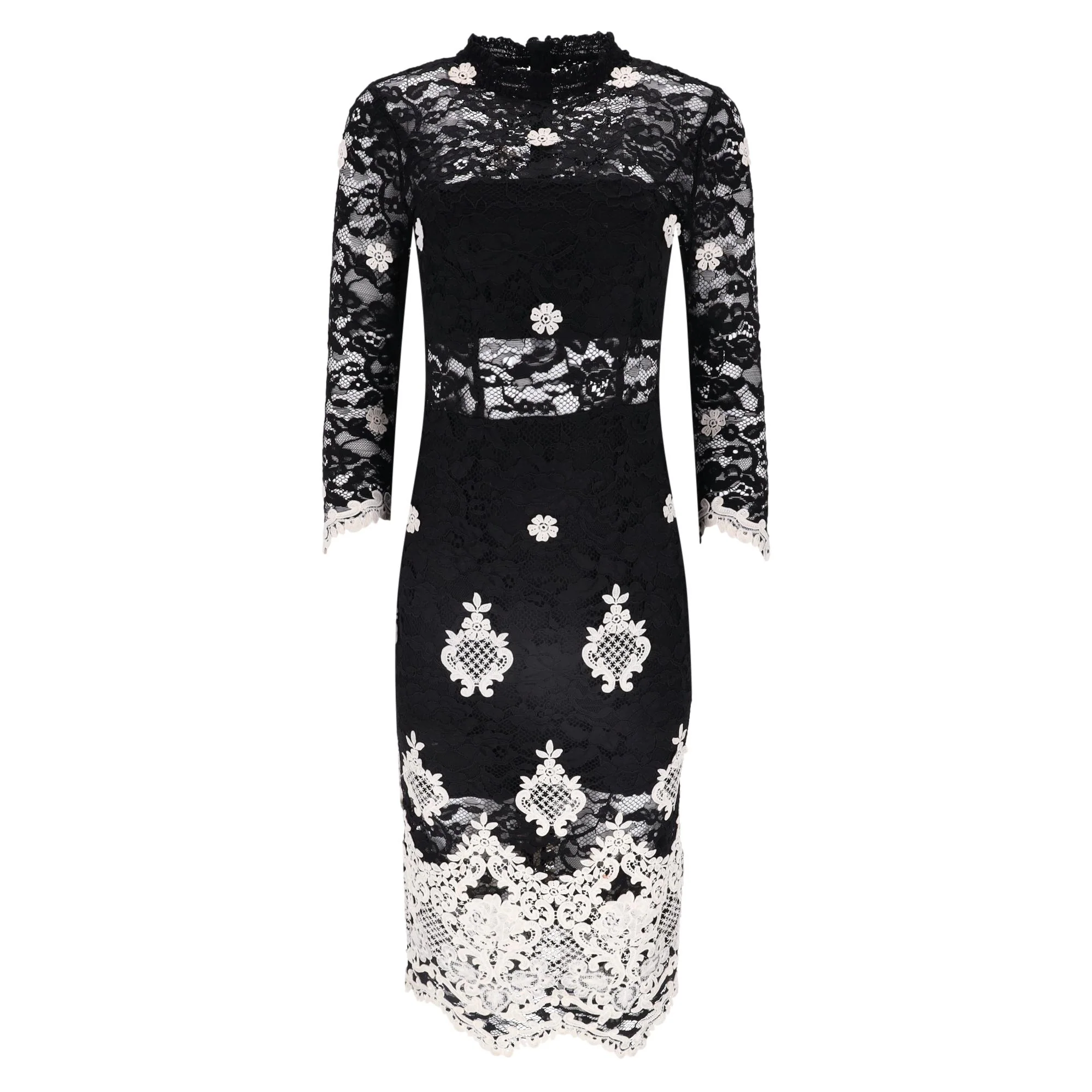 Alexis Floral Lace Detailed Midi Dress. Size M