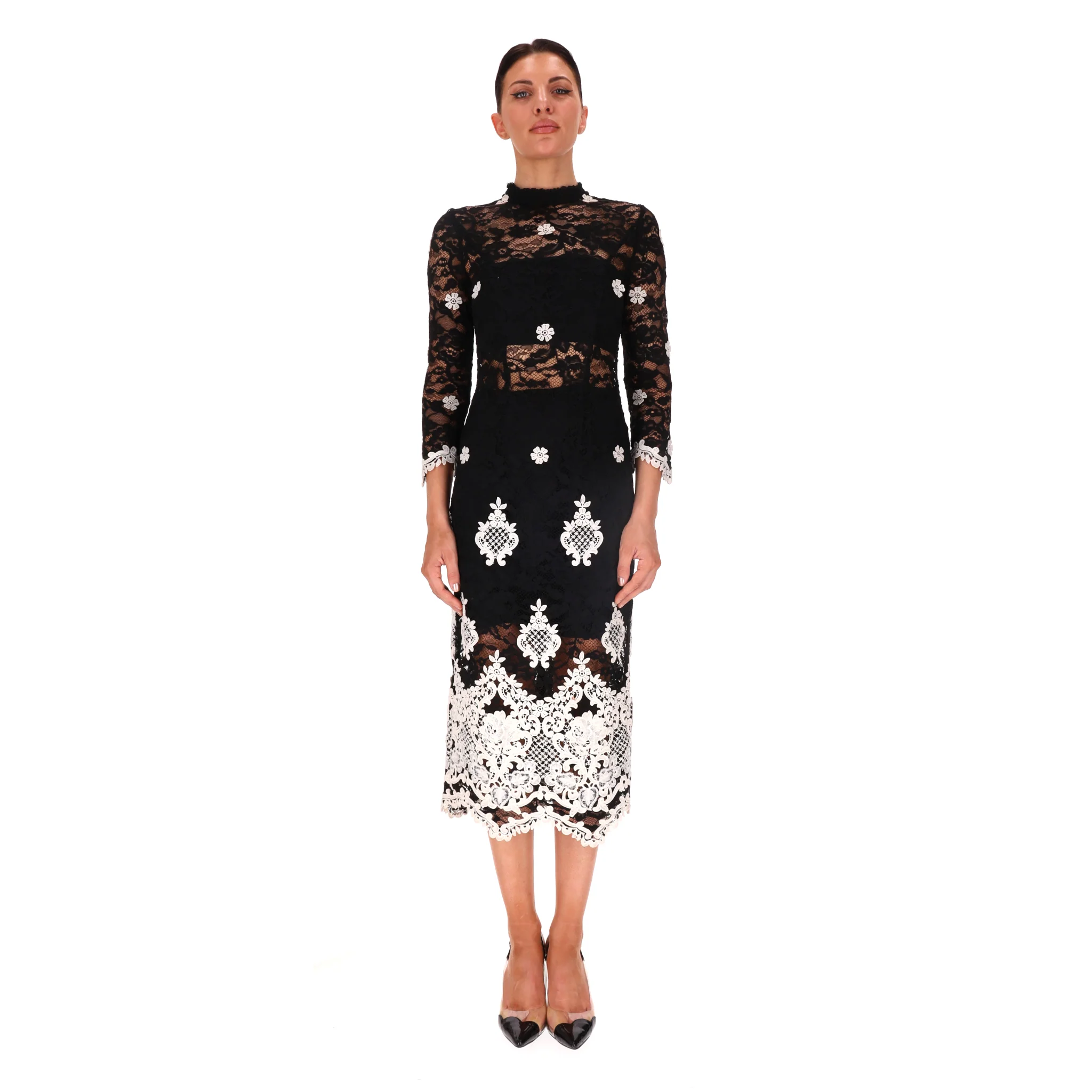 Alexis Floral Lace Detailed Midi Dress. Size M - Image 2