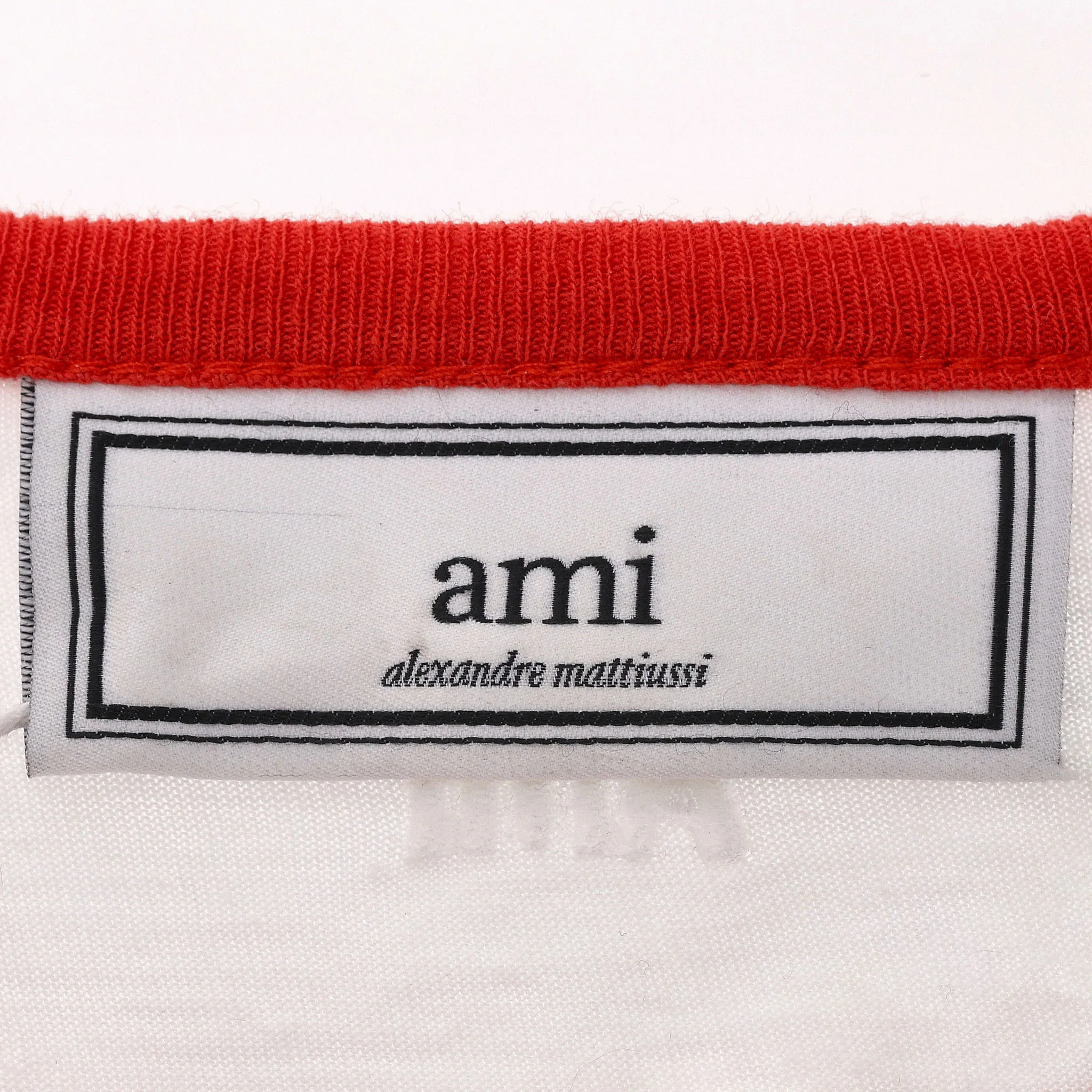 Ami Paris Ami De Coeur Cotton Logo T-Shirt. Size XS - Image 7