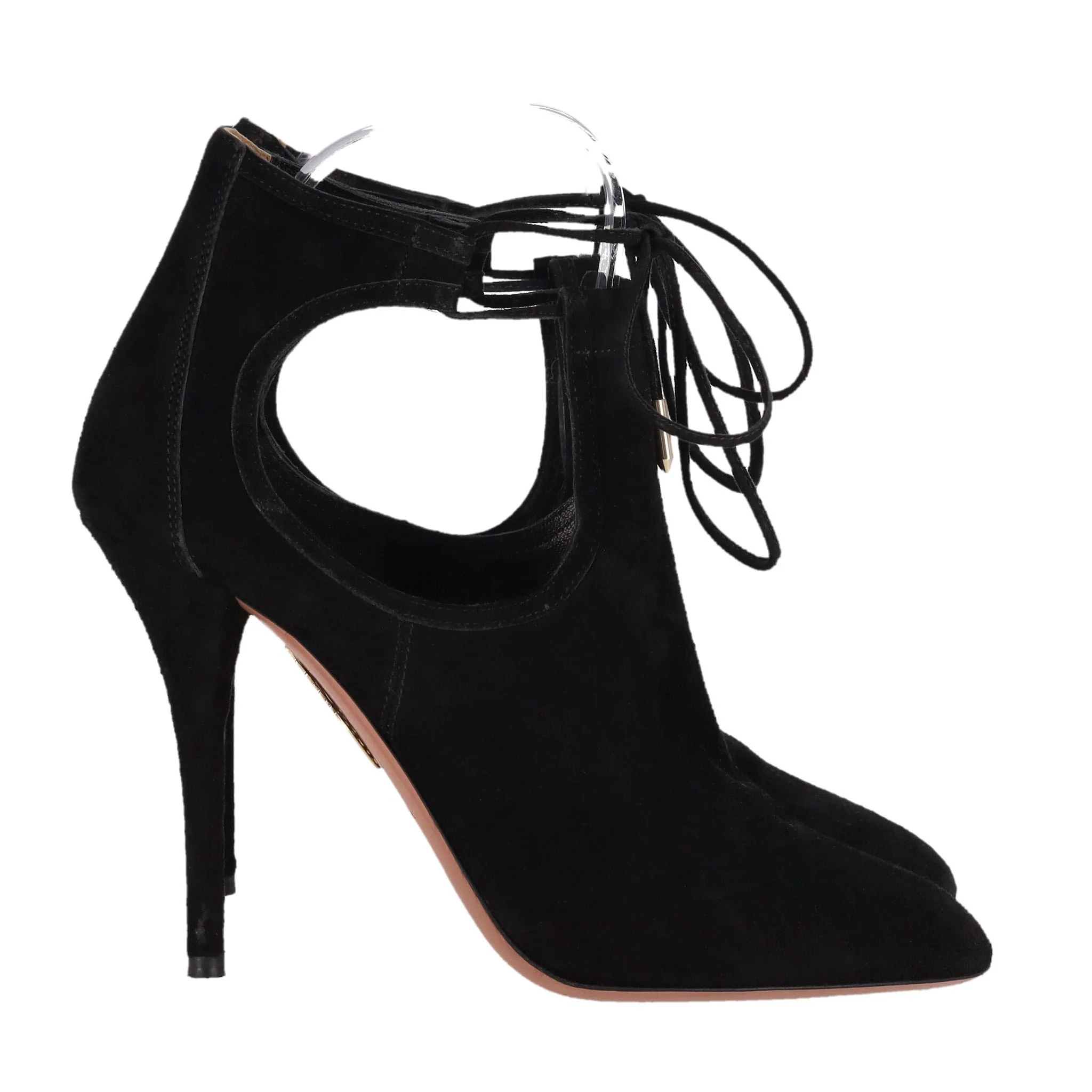 Aquazzura Babe 105 Suede Ankle Boots. Size 37.5 - Image 3