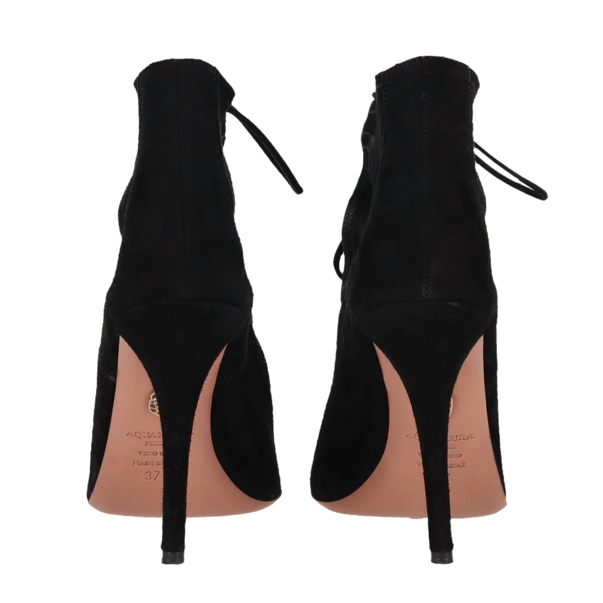 Aquazzura Babe 105 Suede Ankle Boots. Size 37.5 - Image 4