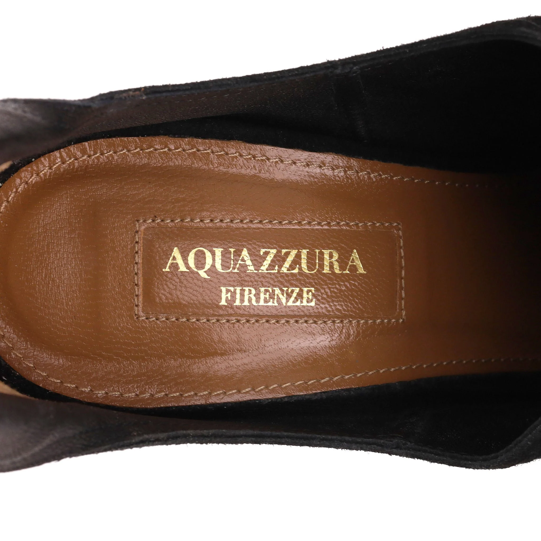Aquazzura Babe 105 Suede Ankle Boots. Size 37.5 - Image 6
