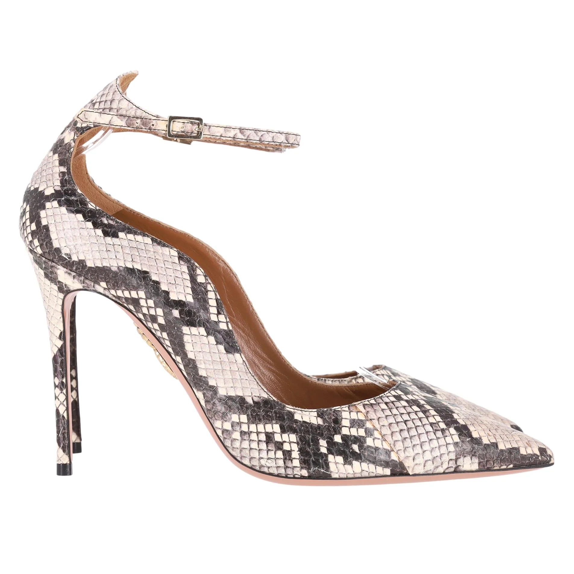 Aquazzura Dolce Vita Snakeskin Pumps. Size 39.5 - Image 3