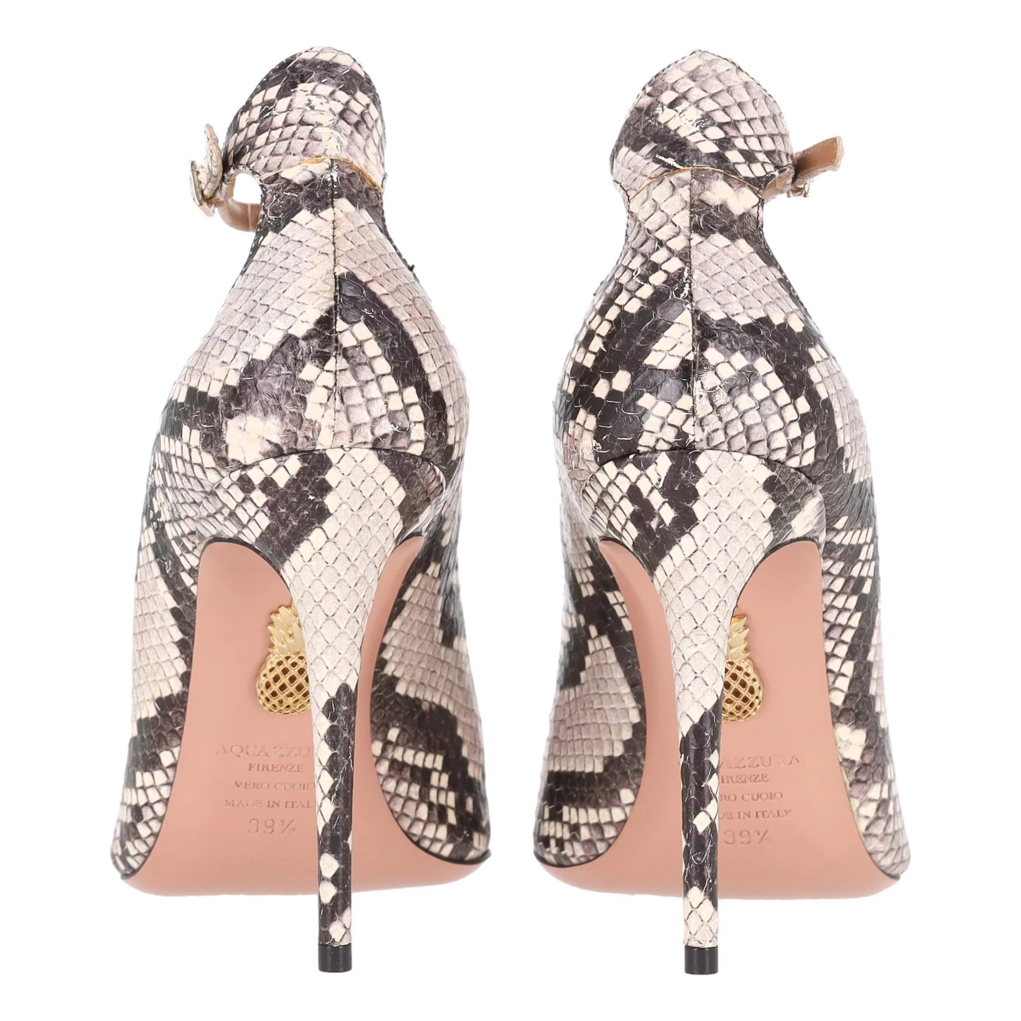 Aquazzura Dolce Vita Snakeskin Pumps. Size 39.5 - Image 4