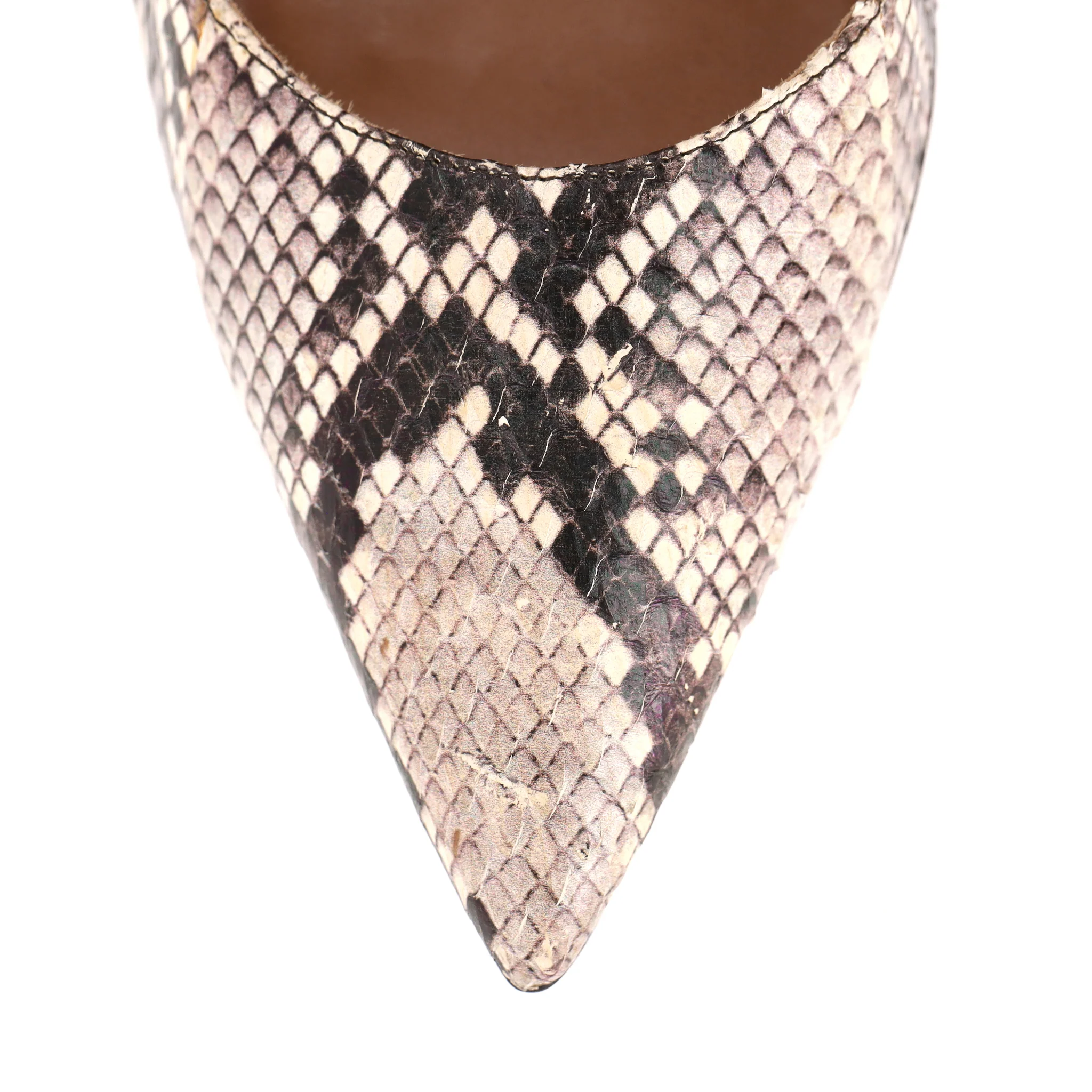 Aquazzura Dolce Vita Snakeskin Pumps. Size 39.5 - Image 7