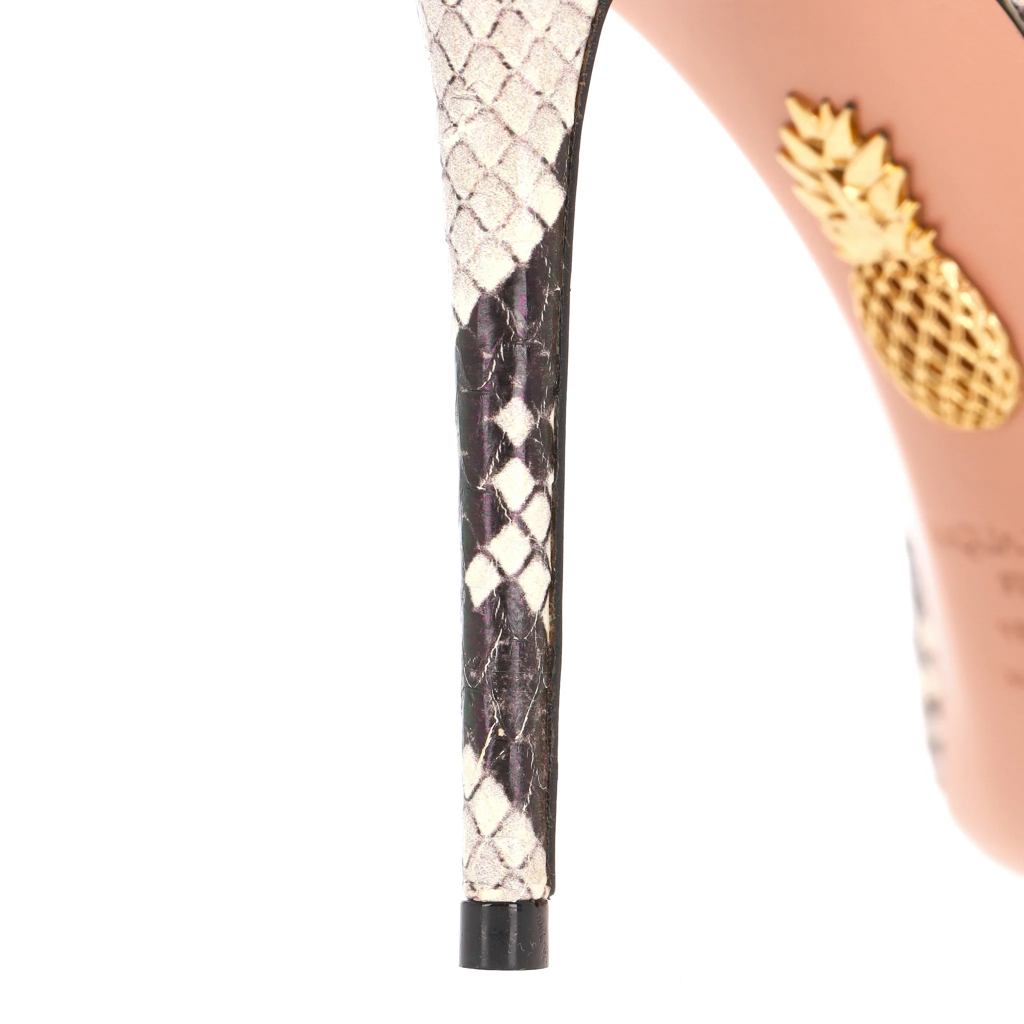Aquazzura Dolce Vita Snakeskin Pumps. Size 39.5 - Image 9