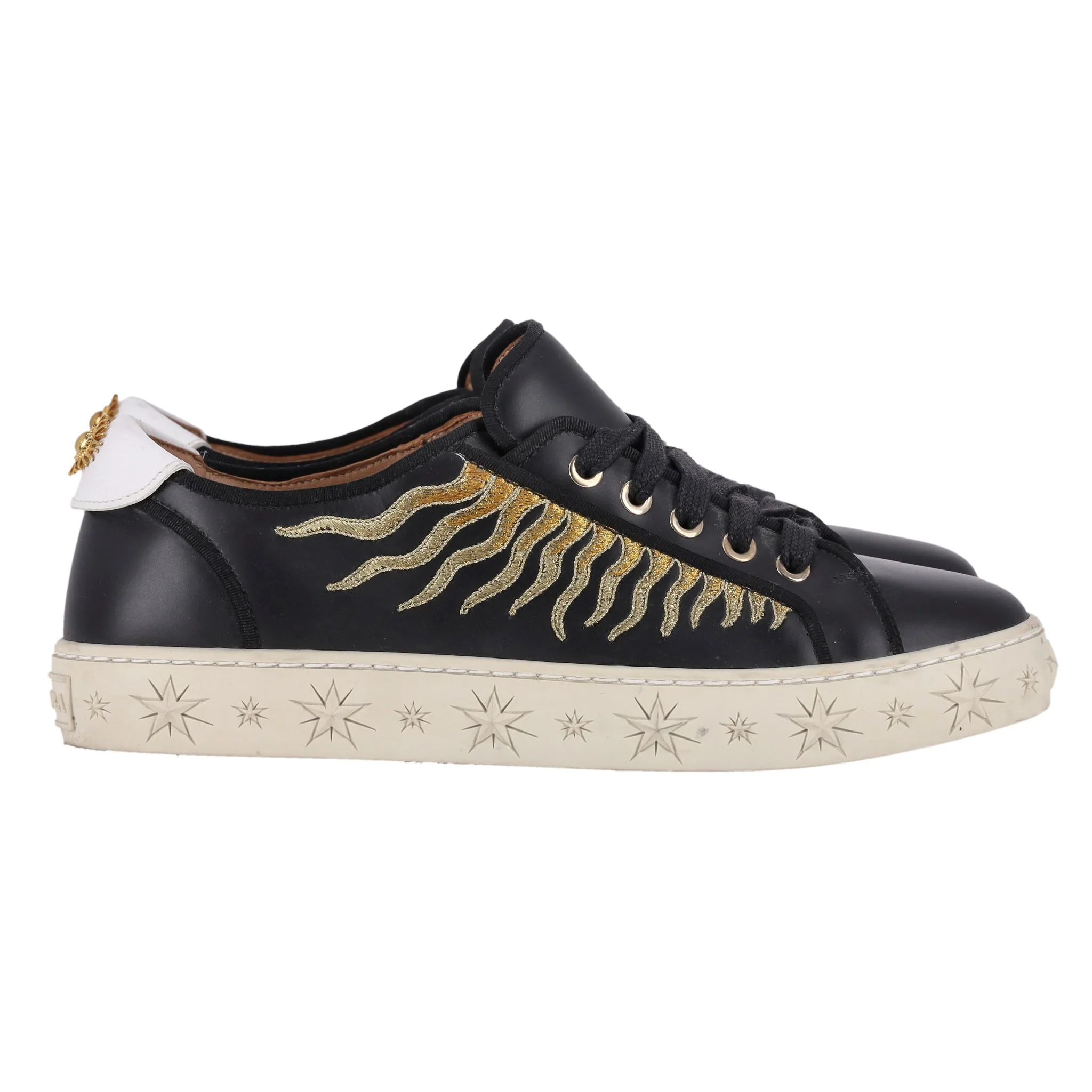 Aquazzura Sunray Leather Sneakers. Size 38.5 - Image 4