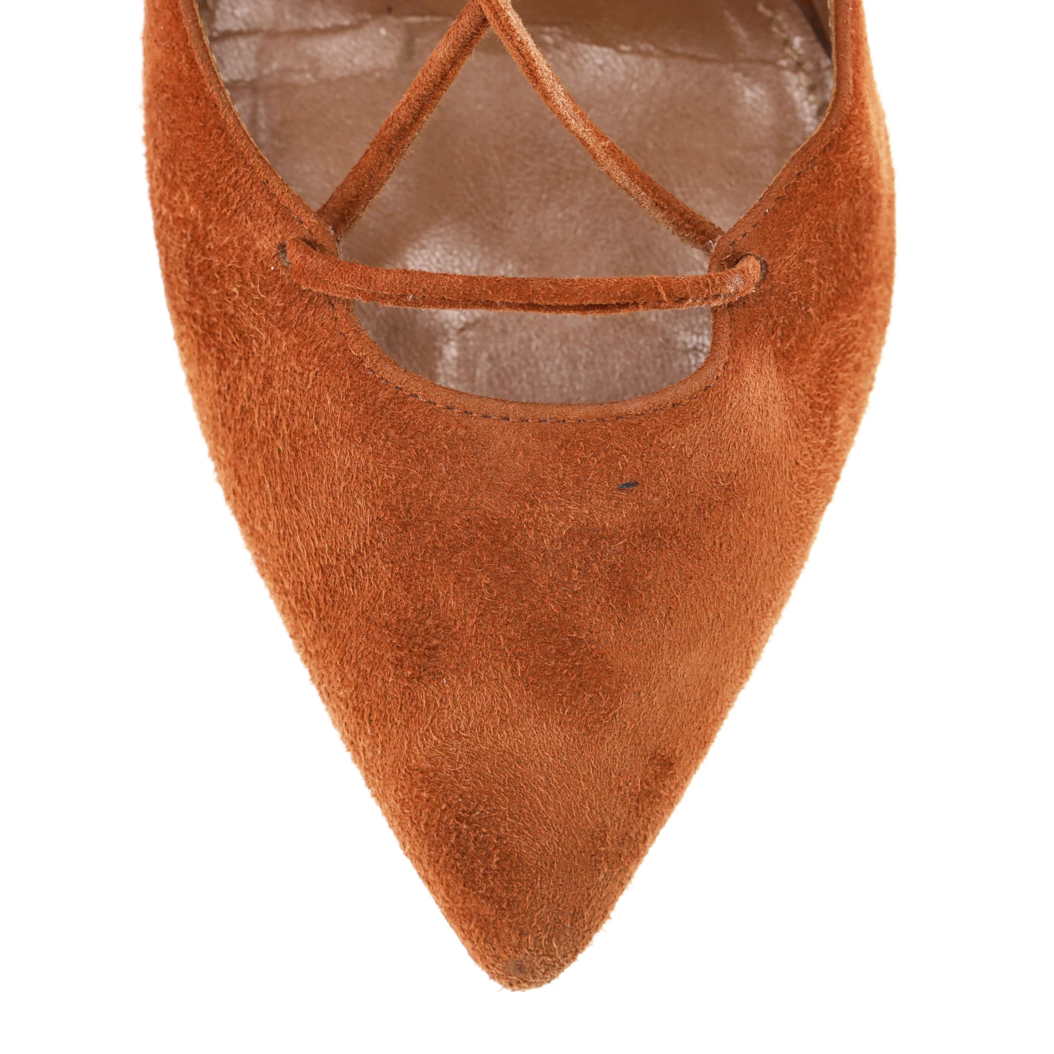 Aquazzura Suede Belgravia Lace-Up Pumps. Size 37 - Image 6