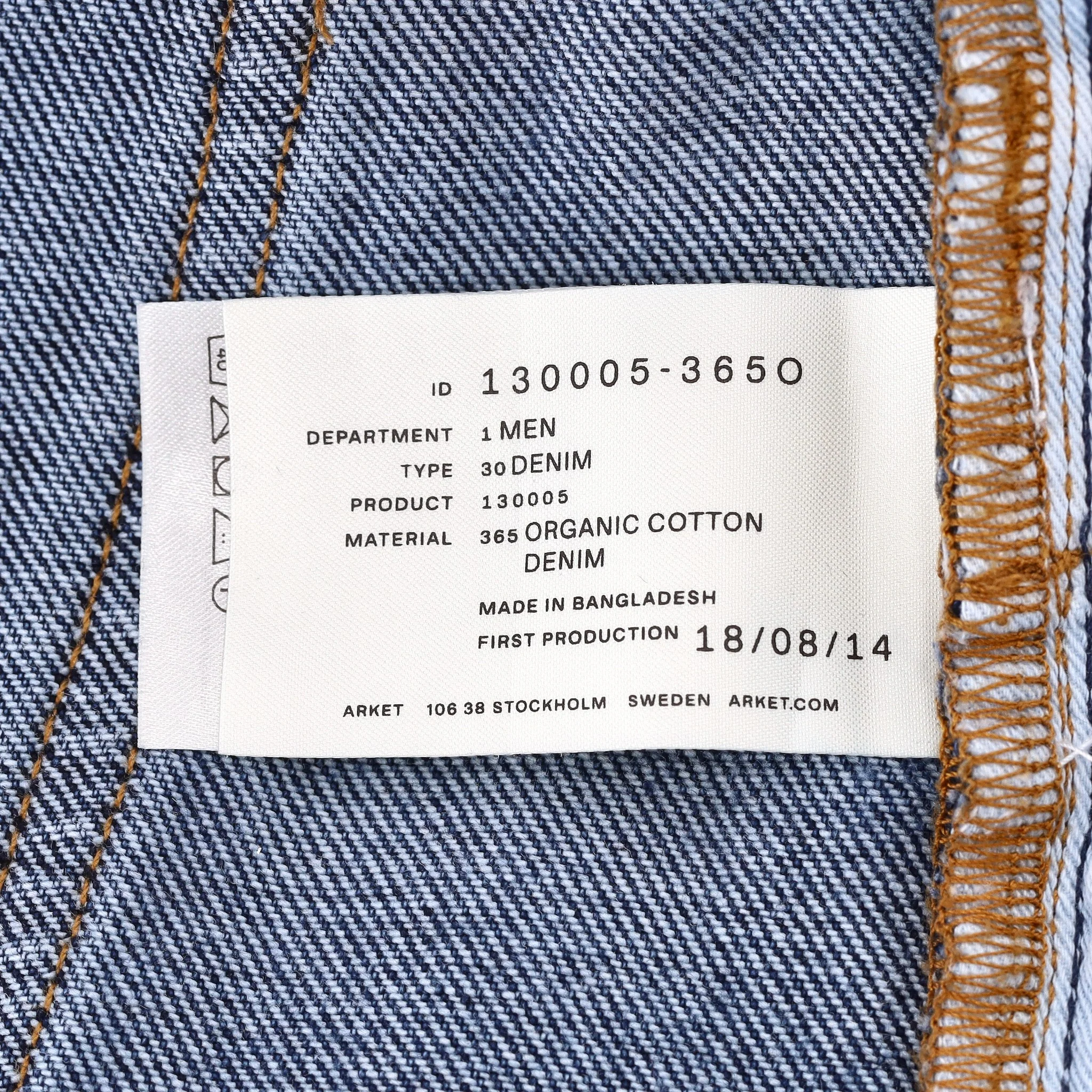 Arket Cropped Cotton Jeans. Size W30 - Image 8