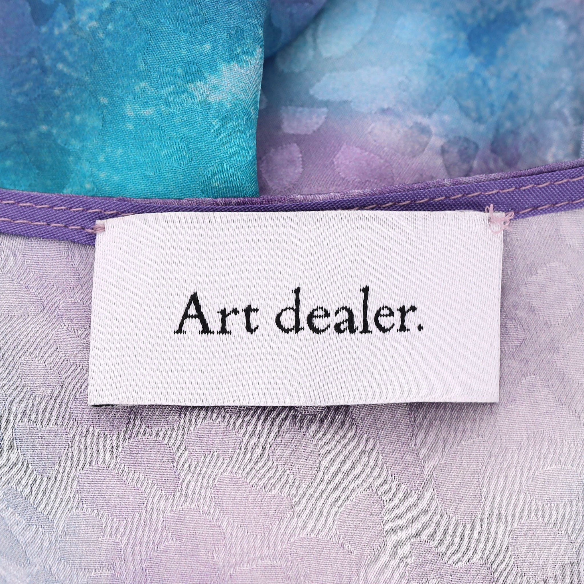 Art Dealer Silk Tie-Dye Wrap Dress. Size M - Image 5