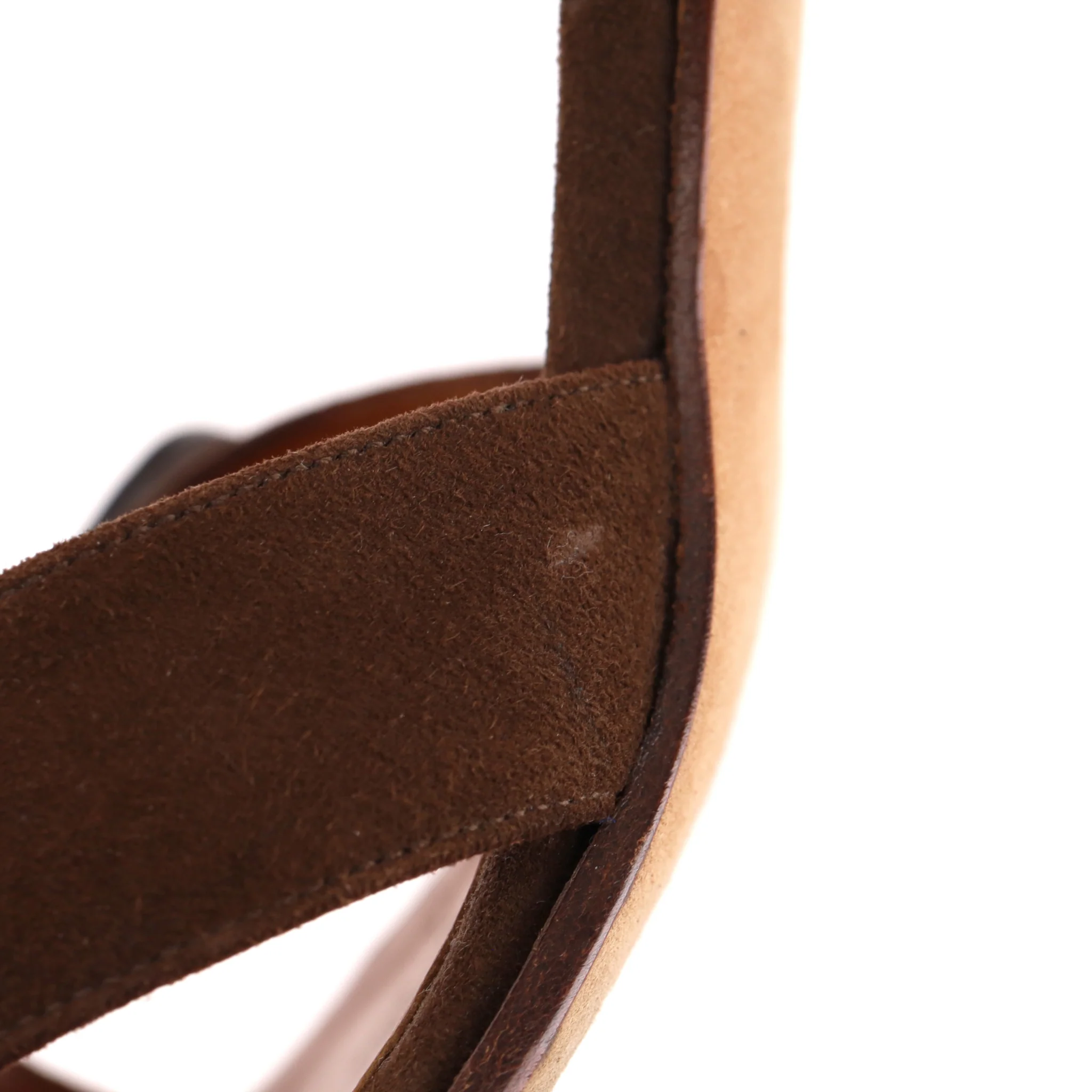 Asprey London Buckle Detail Suede Sandals. Size 37 - Image 10