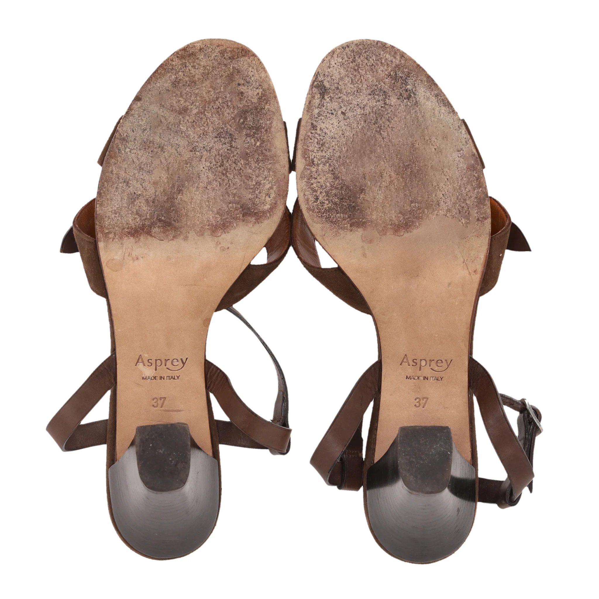 Asprey London Buckle Detail Suede Sandals. Size 37 - Image 5