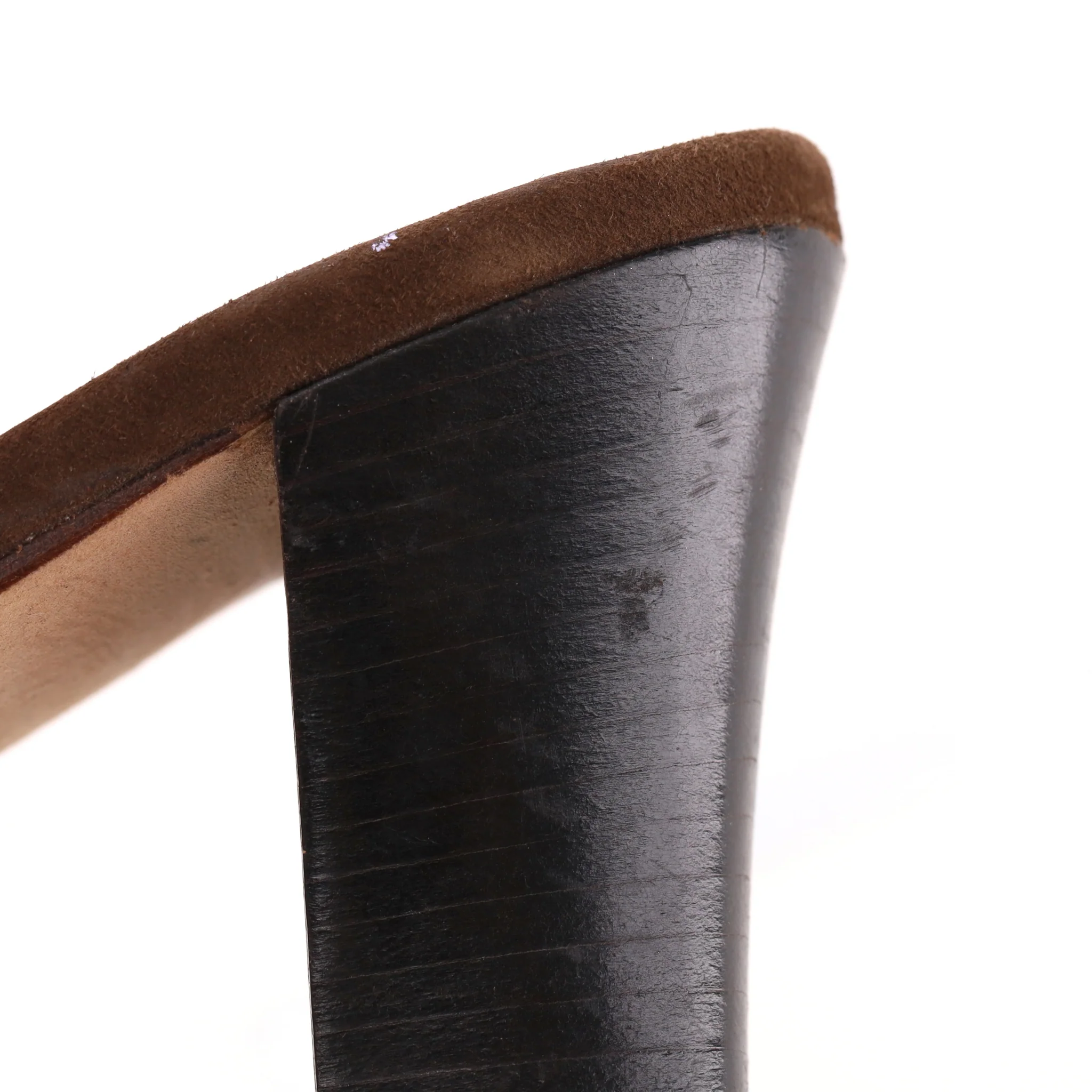 Asprey London Buckle Detail Suede Sandals. Size 37 - Image 8