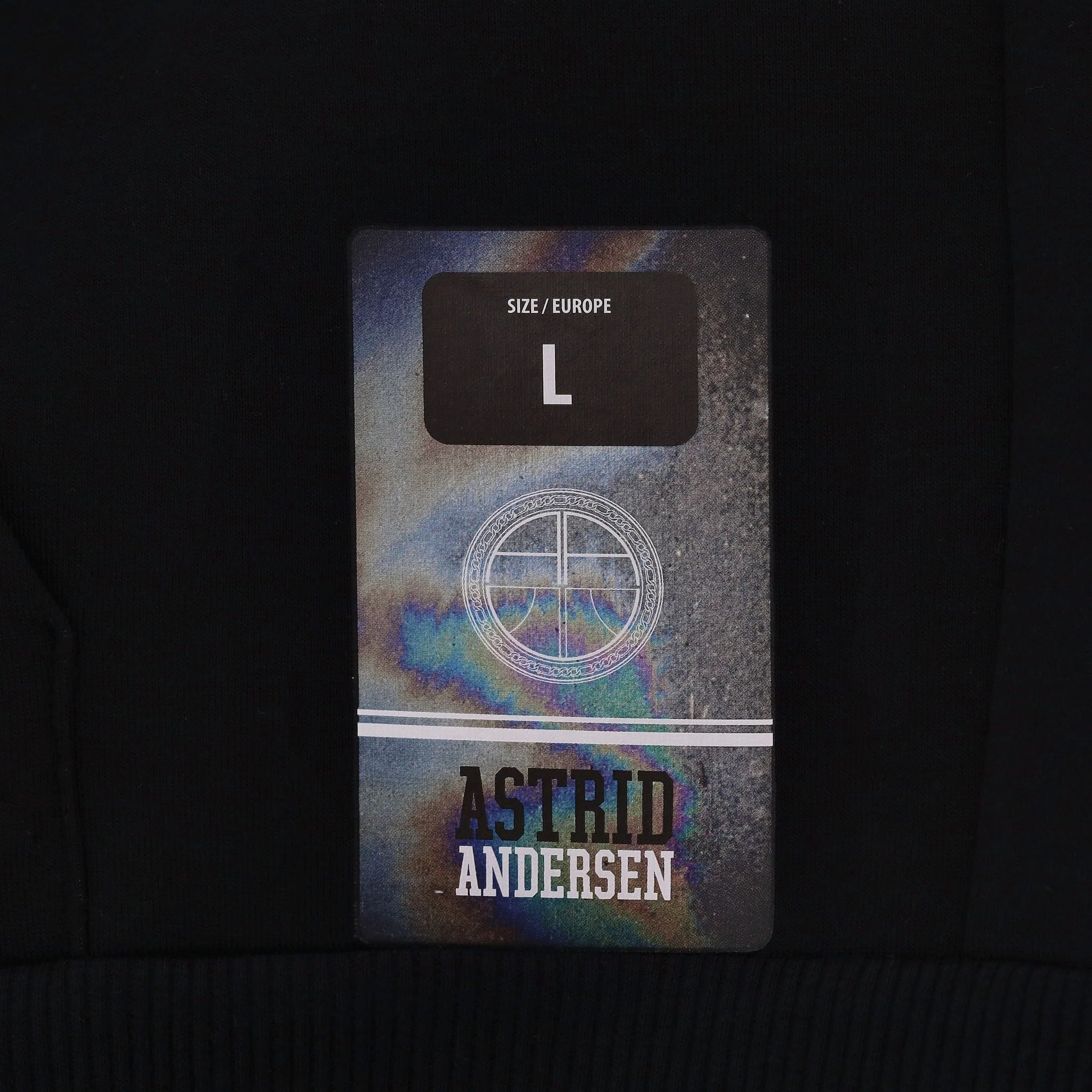 Astrid Andersen Holographic Logo Prints Hoodie. Size L - Image 6