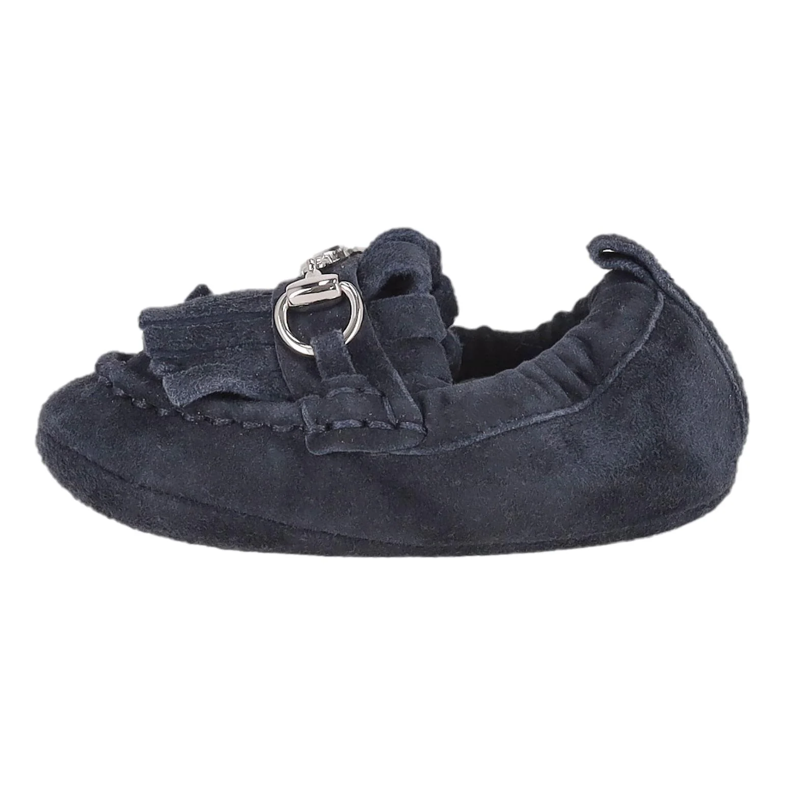 Gucci Baby Horsebit Suede Loafers/Slippers. Size 18 - Image 2