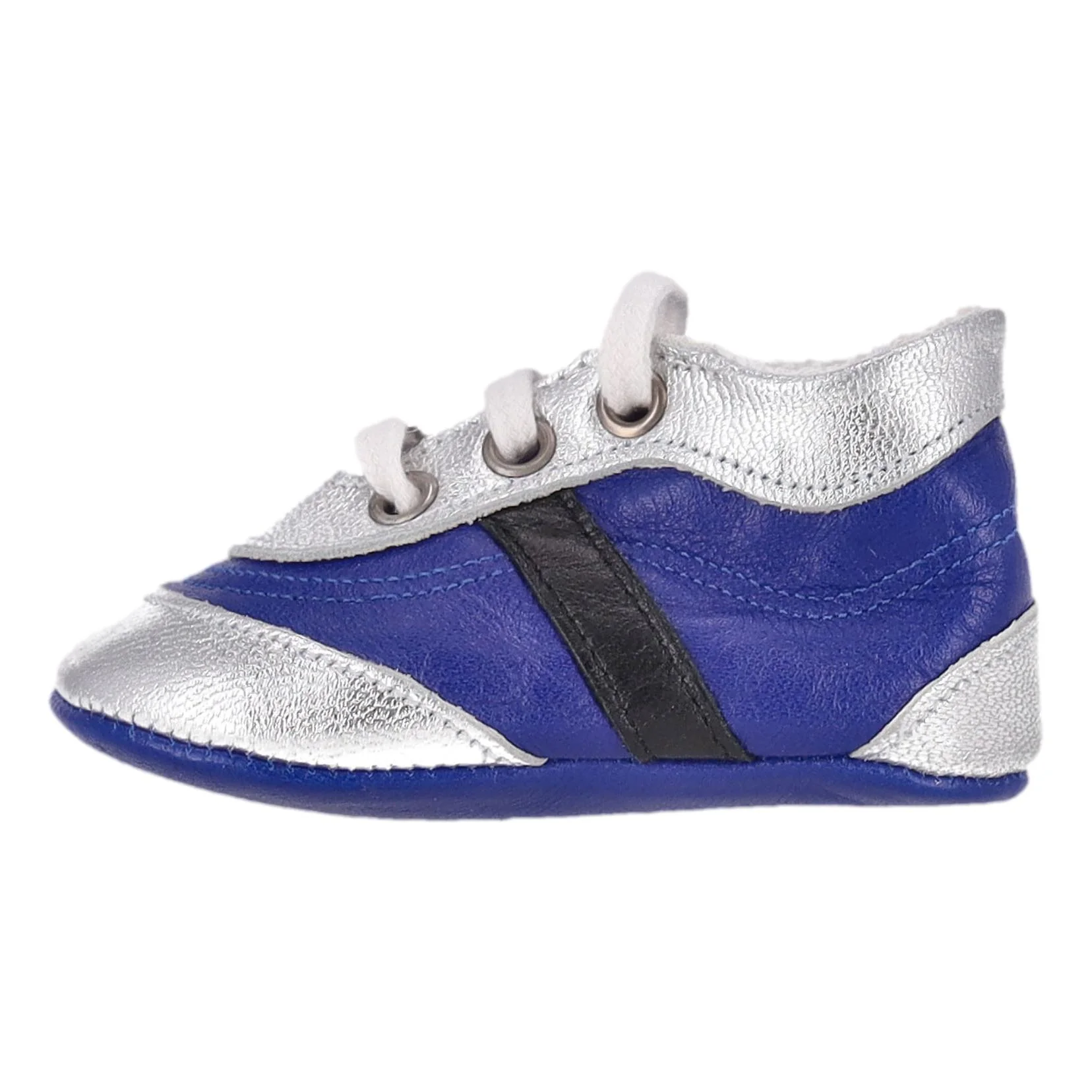 Baby Dior Metallic Leather Sneakers/Slippers. Size 18 - Image 2