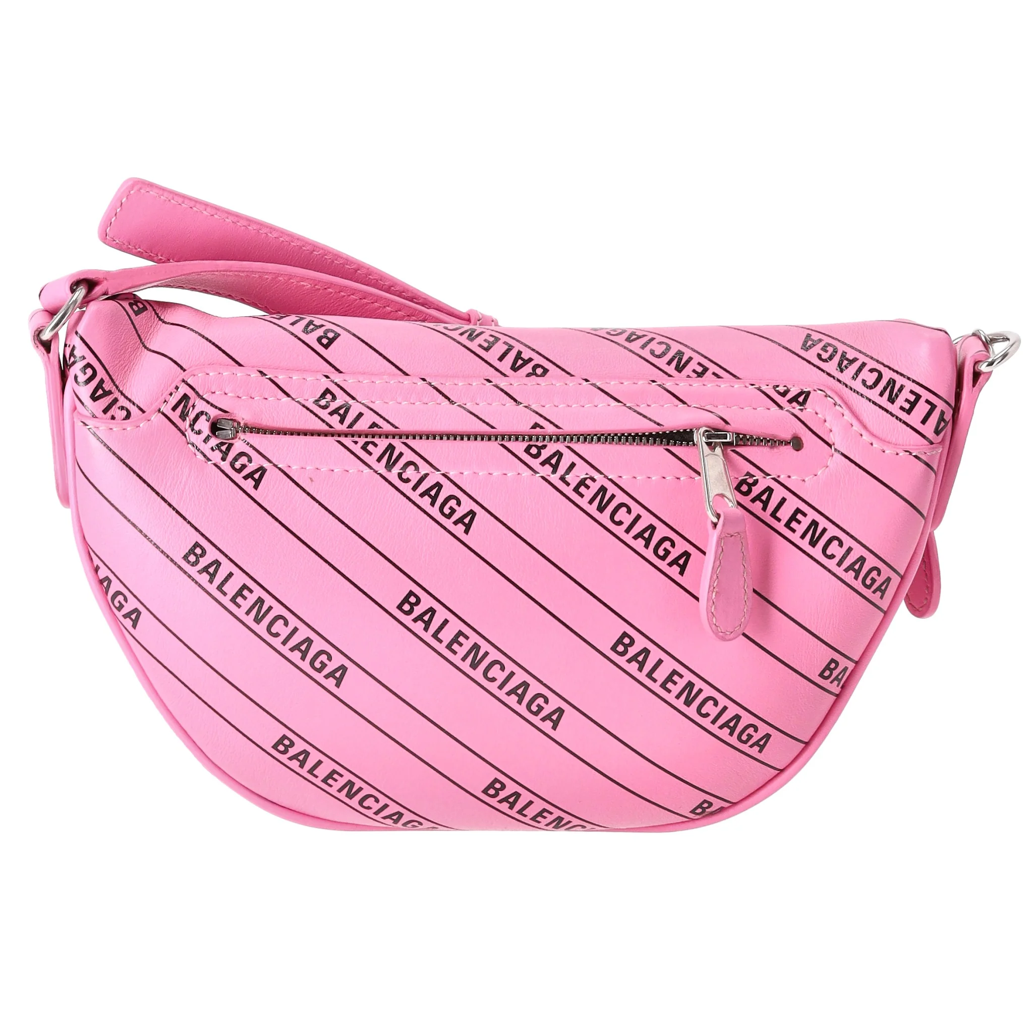 Balenciaga Logo Souvenir Leather Belt Bag - Image 4