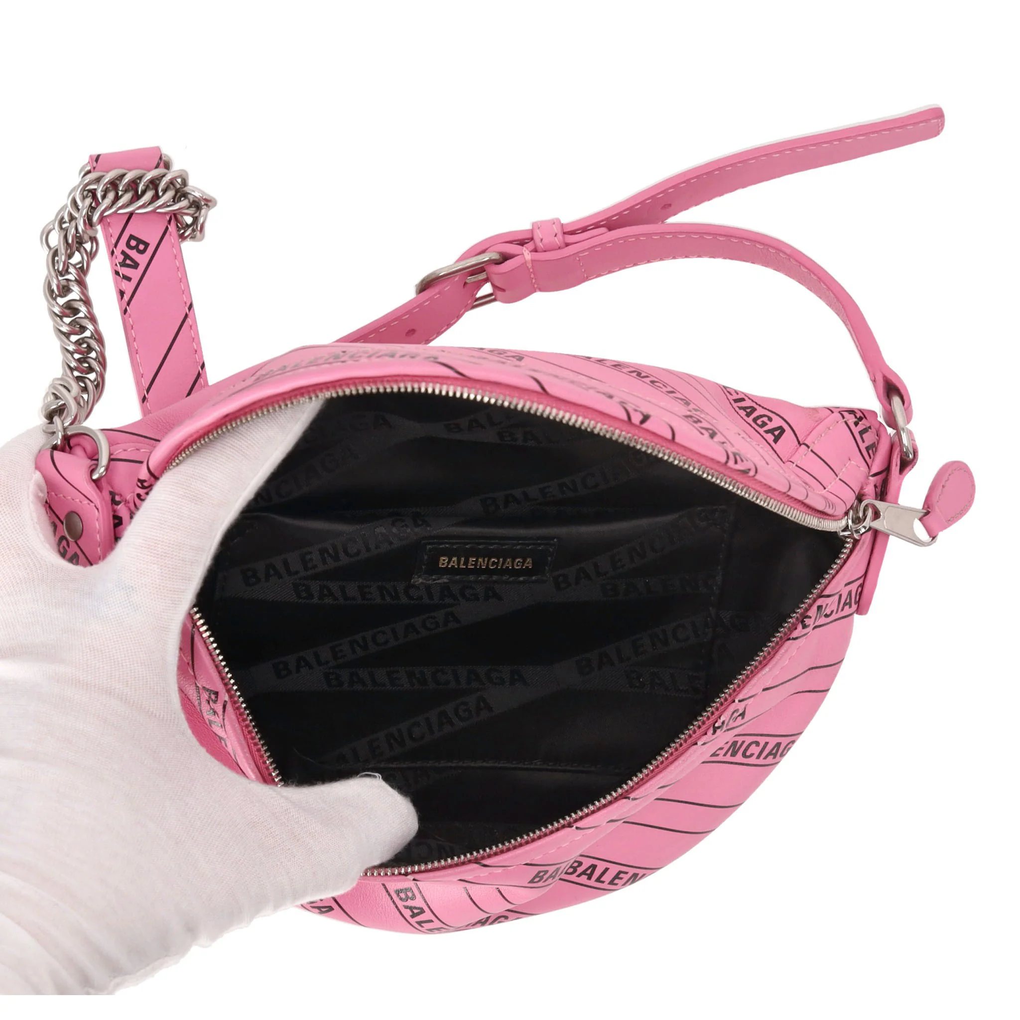 Balenciaga Logo Souvenir Leather Belt Bag - Image 6