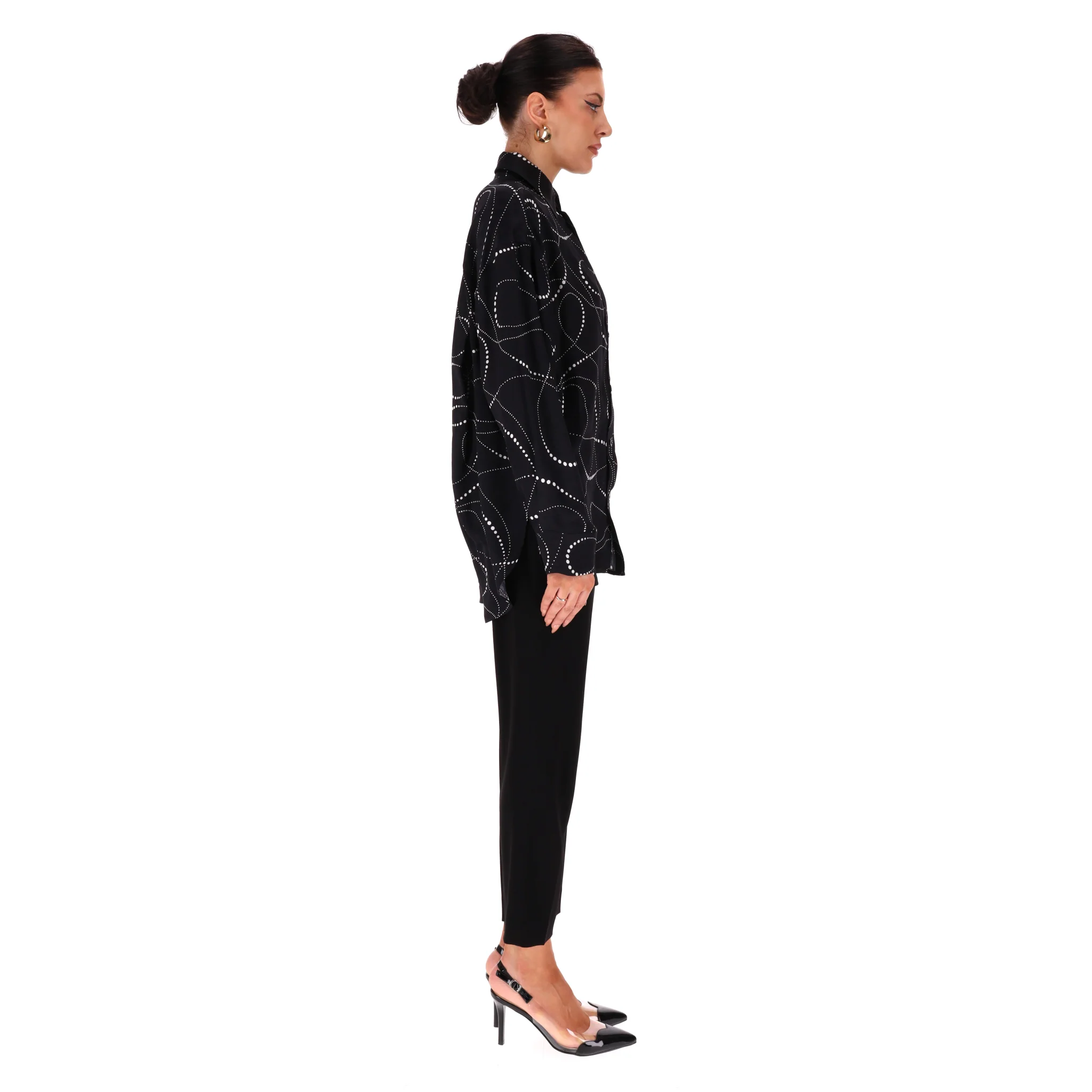 Balenciaga Printed Silk Shirt. Size 34FR - Image 3