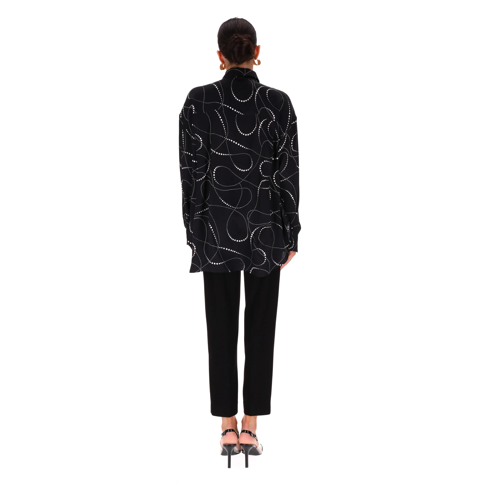 Balenciaga Printed Silk Shirt. Size 34FR - Image 4