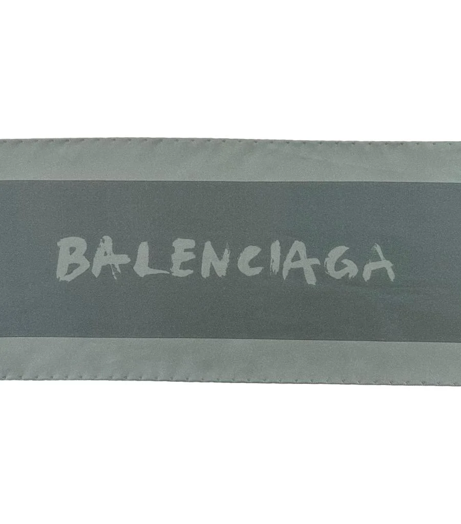Balenciaga Skinny Logo Silk Scarf - Image 4