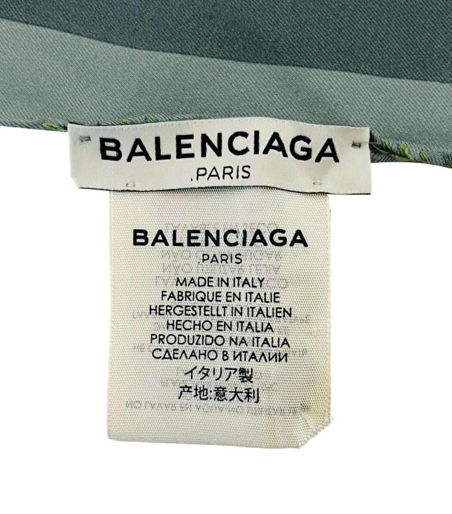 Balenciaga Skinny Logo Silk Scarf - Image 5
